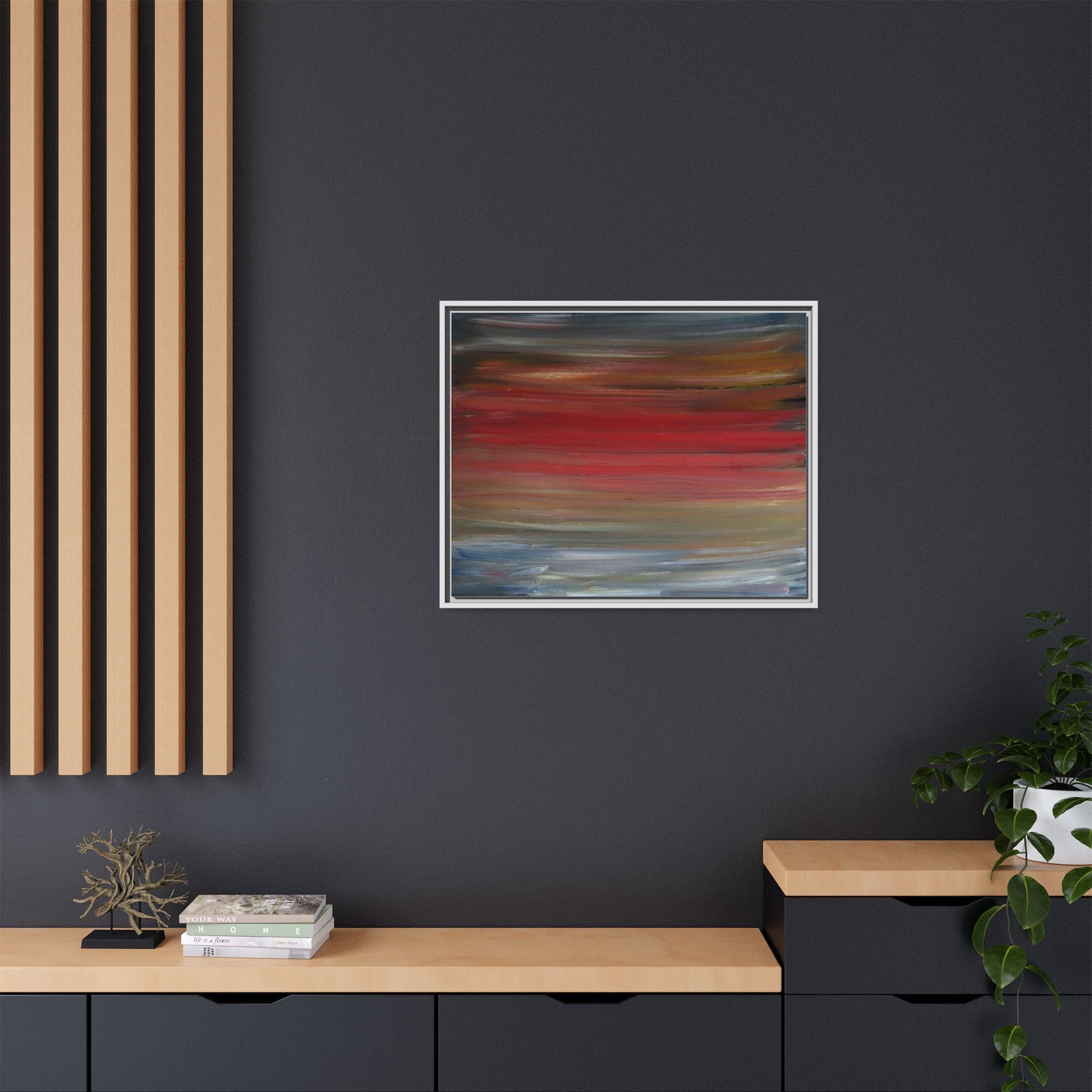 Misty morning by Norman Barrett Framed Matte Canvas Wall Art