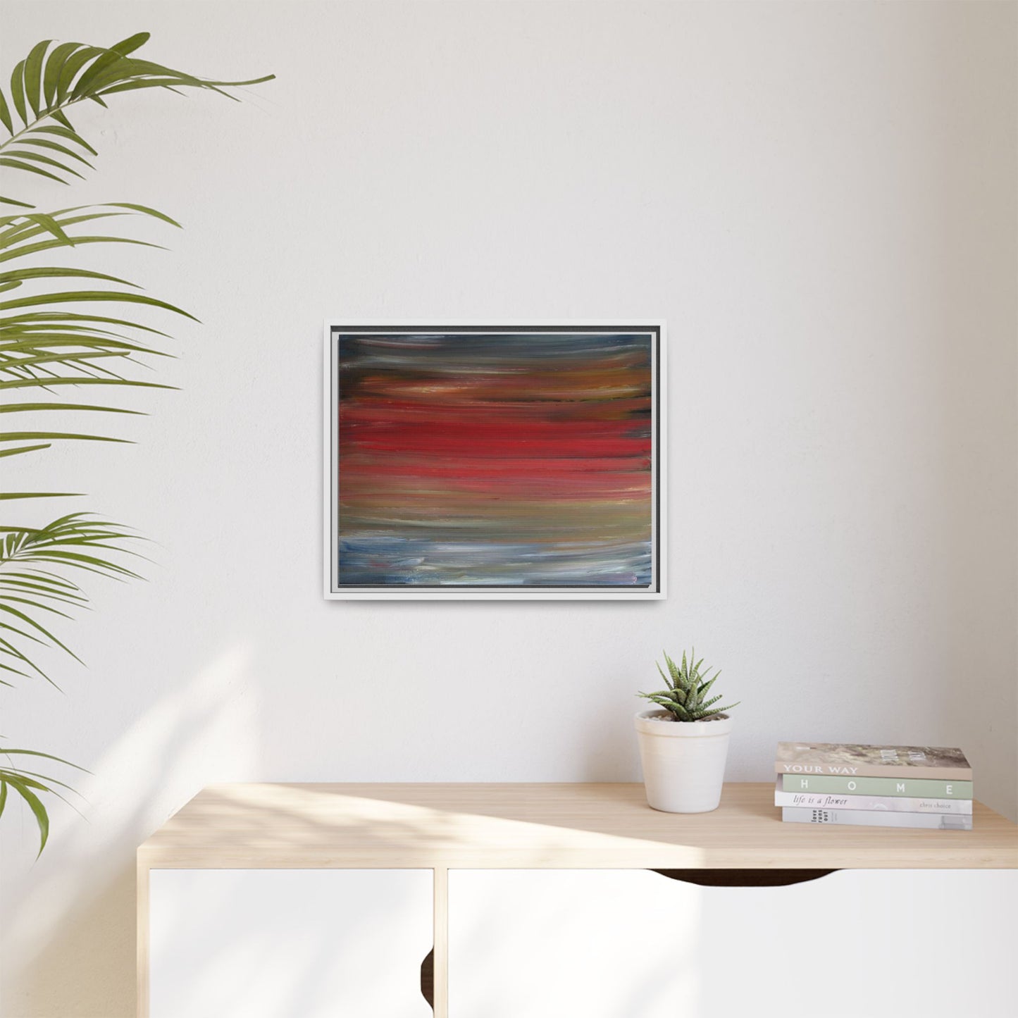 Misty morning by Norman Barrett Framed Matte Canvas Wall Art