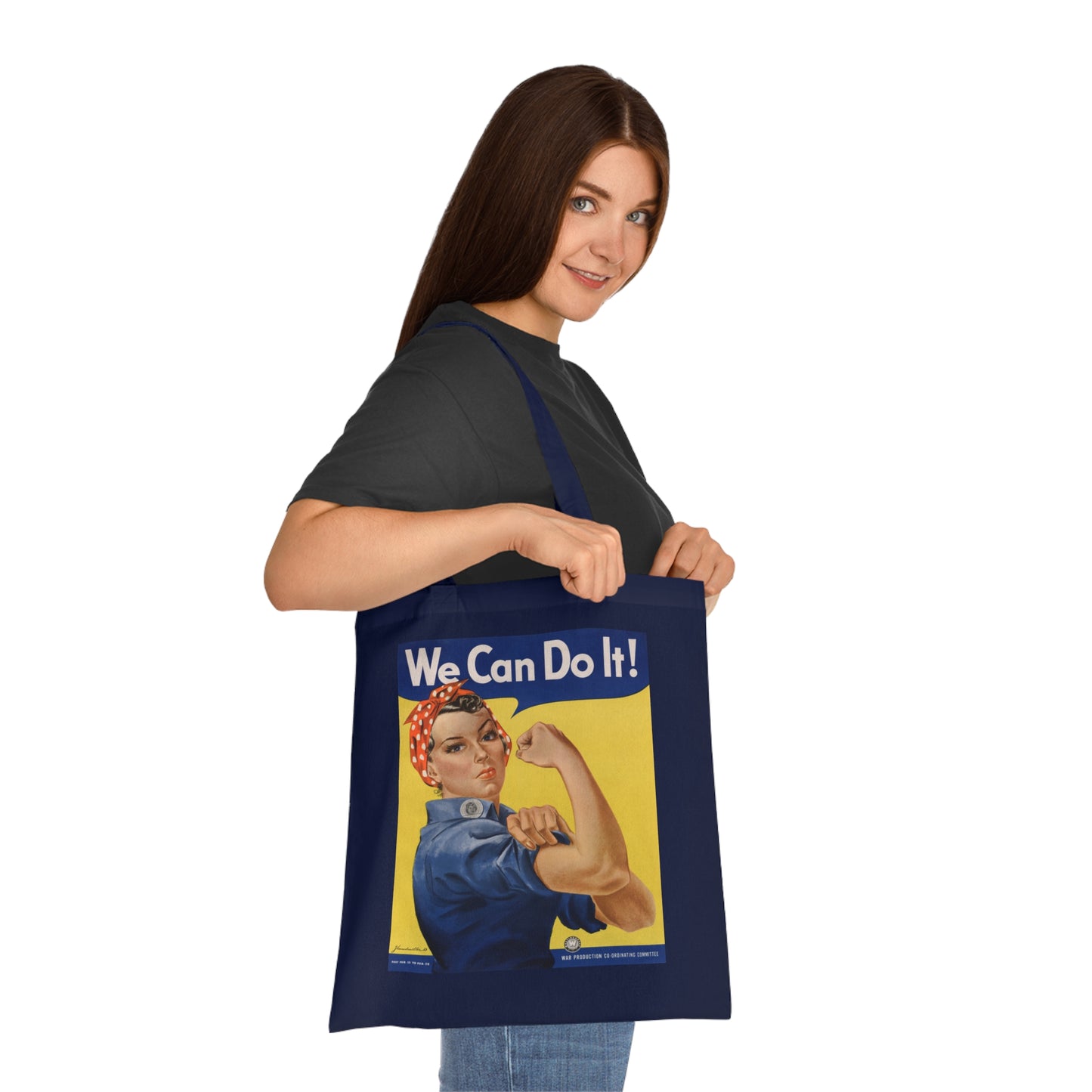 We Can Do It! Rosie the Riveter Cotton Tote — Vintage Feminist Empowerment Shopper
