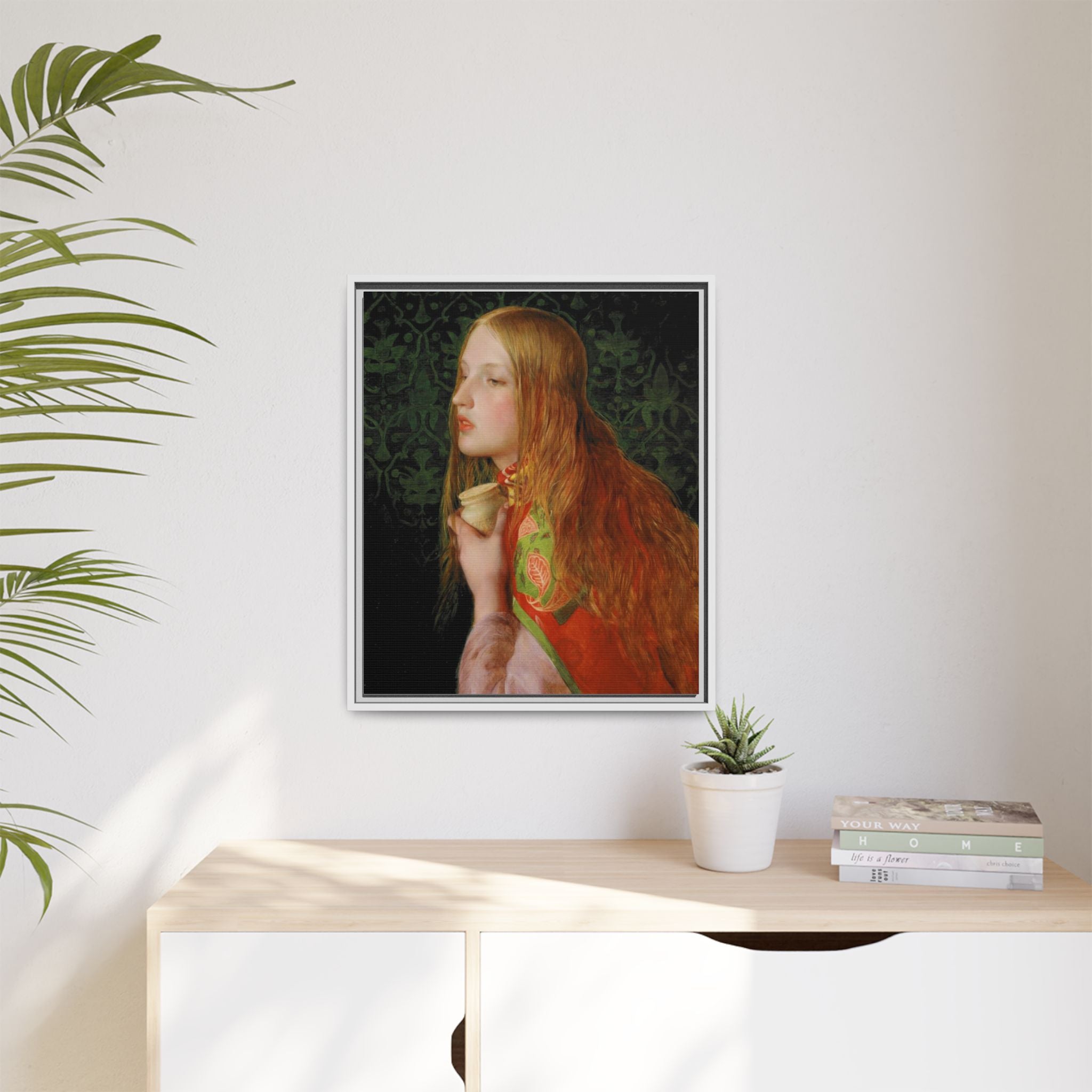 Mariya Magdalena by Frederick Sandys Framed Matte Canvas Wall Art Print
