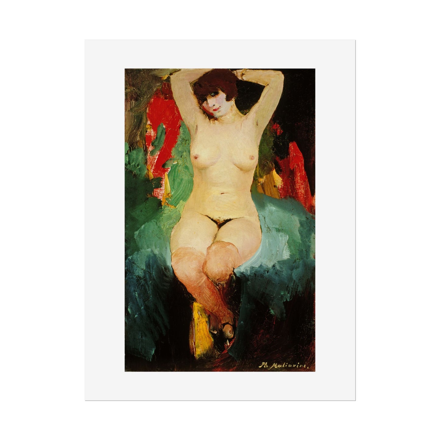 Nude female by Filipp Malyavin Wall Art Poster