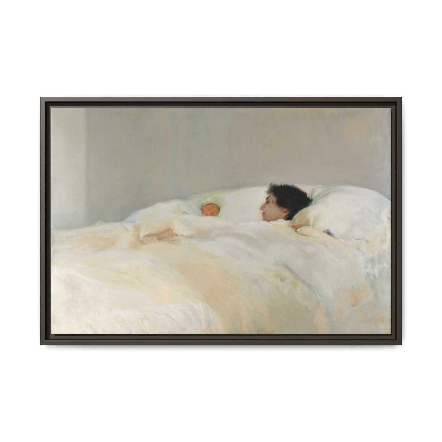 Mother by Joaquin Sorolla y Bastida Framed Matte Canvas Wall Art Print