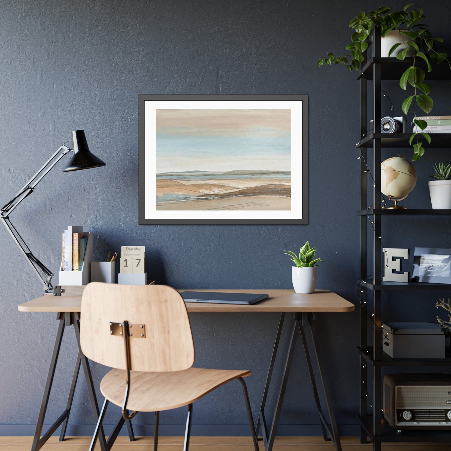 Coastal Pastel Landscape Framed Poster