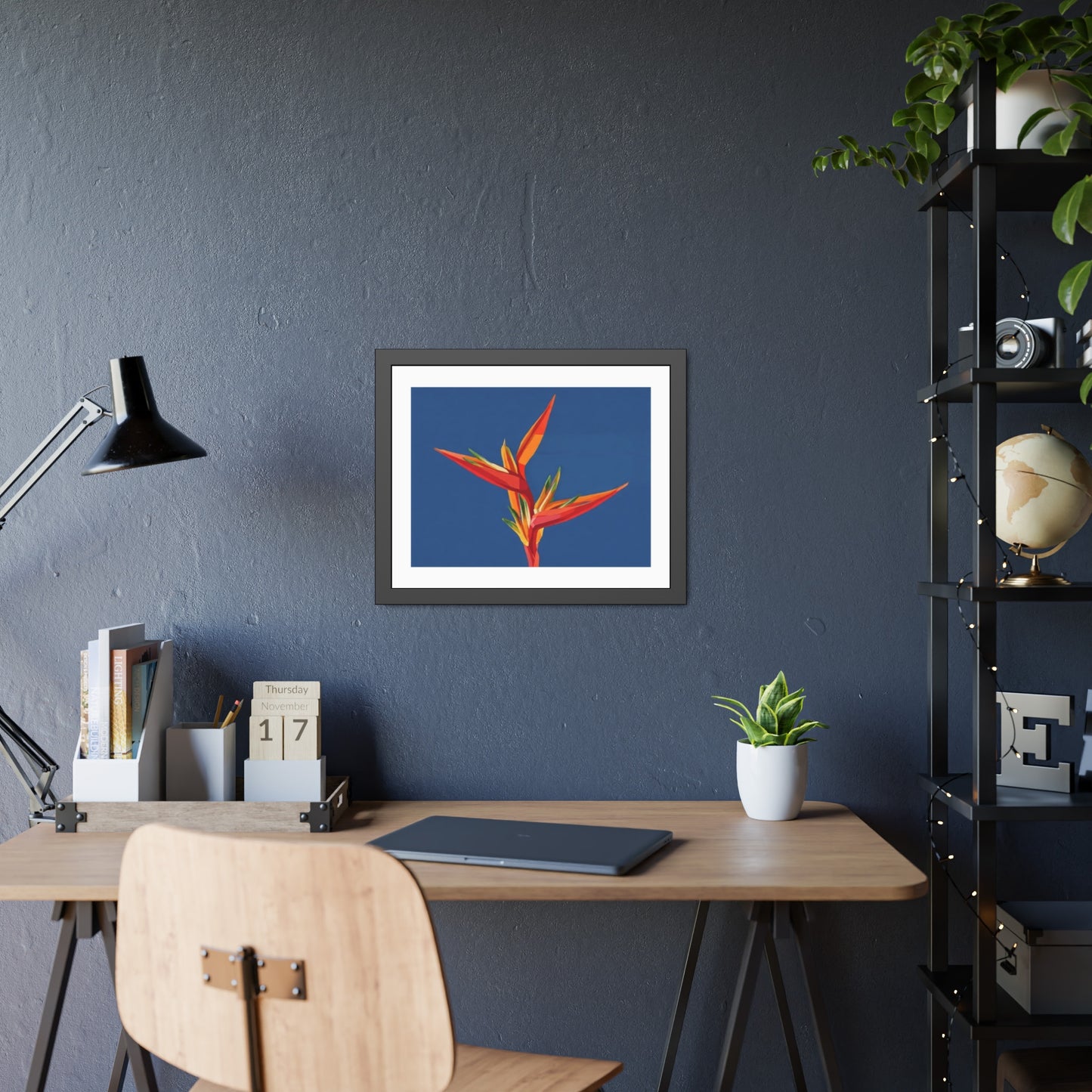 Bird of Paradise Framed Art Print — Tropical Flower Poster