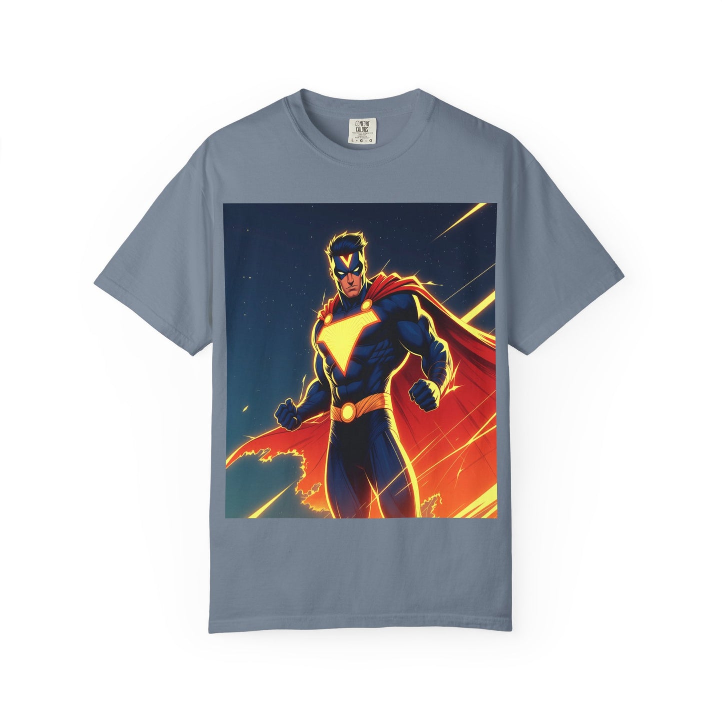 Superhero Graphic T-Shirt – Bold Cape Hero Design