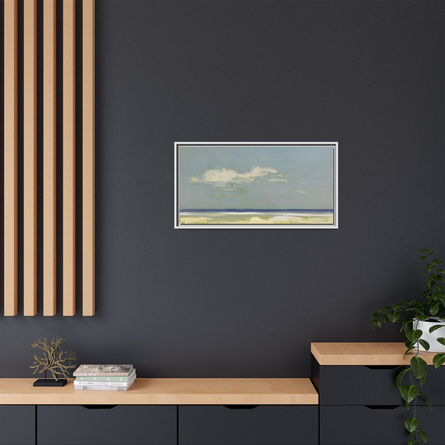 Coastal Calm Matte Canvas Framed Wall Art