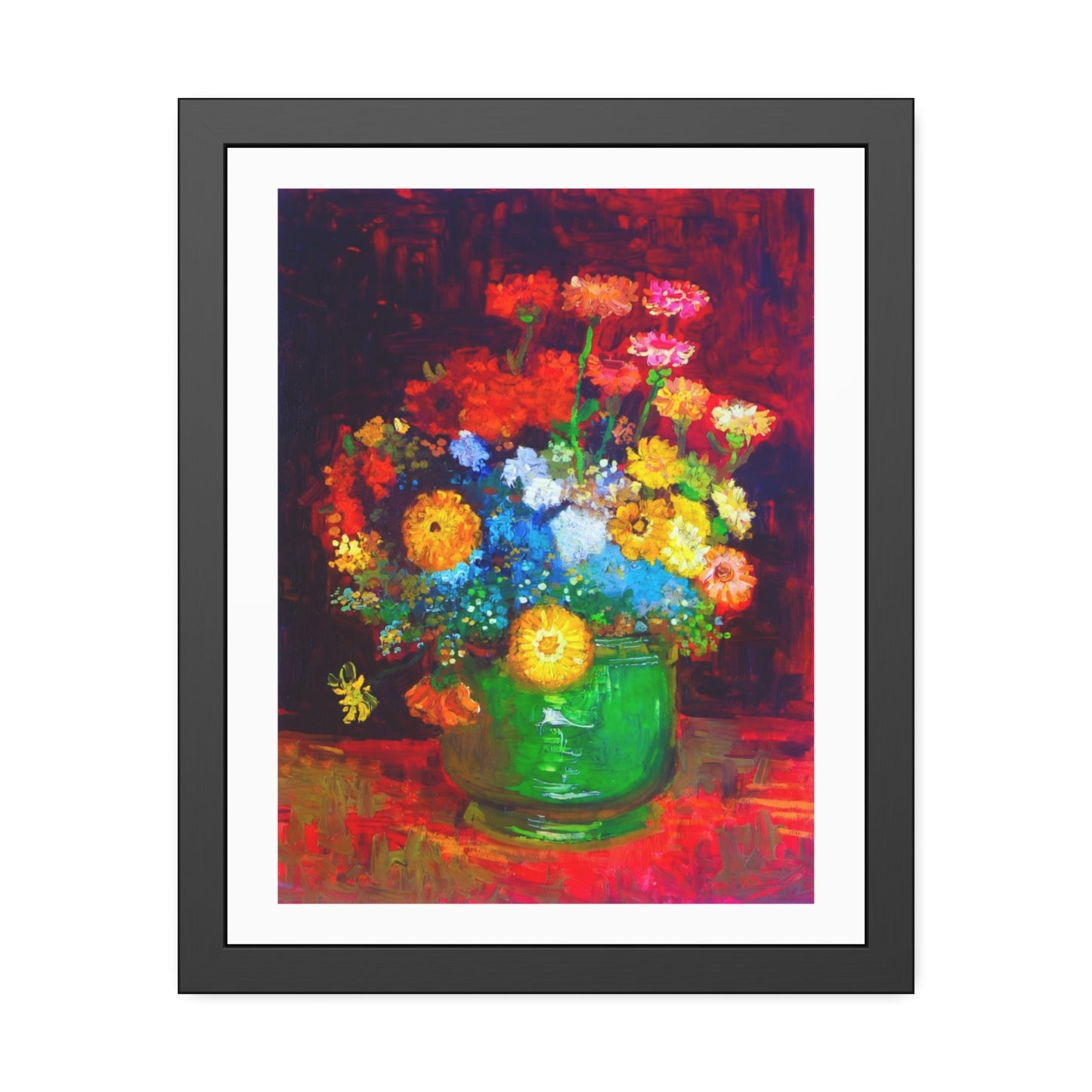 Framed Floral Poster — Colorful Bouquet Art Print