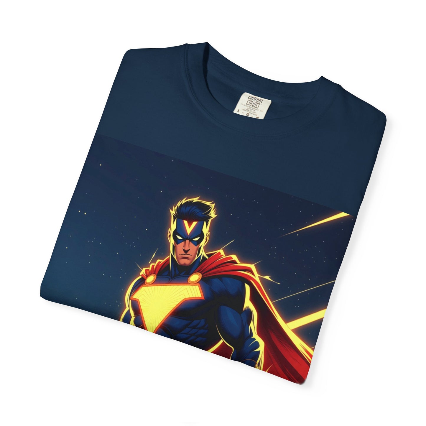 Superhero Graphic T-Shirt – Bold Cape Hero Design