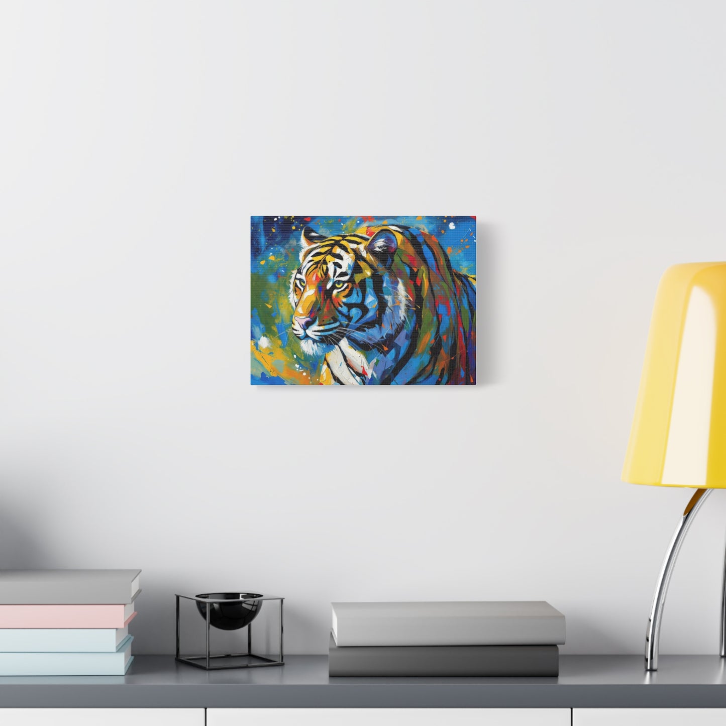 Colorful Tiger Matte Canvas Wall Art — Vibrant Stretched 1.25"