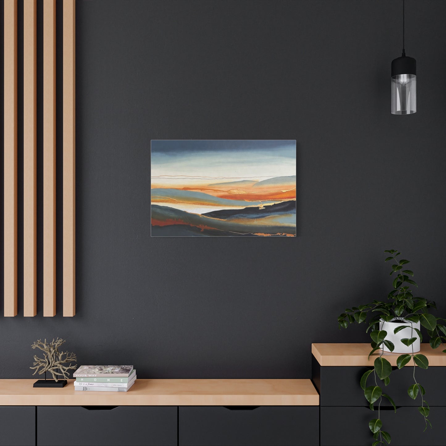 Abstract Coastal Sunset Canvas Print — Matte Stretched Wall Art