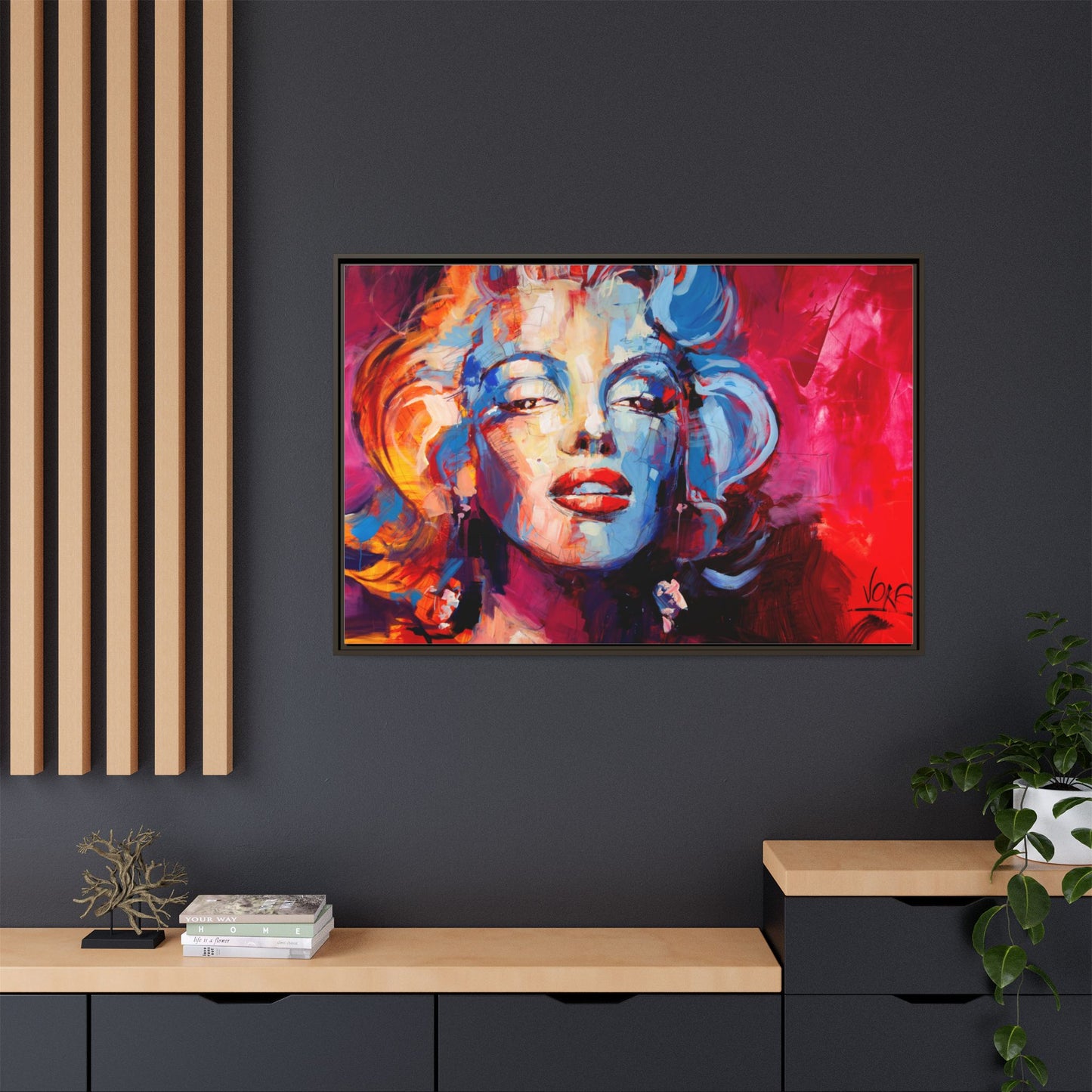 Marilyn Monroe attributed to Voke Matte Canvas Framed Wall Art