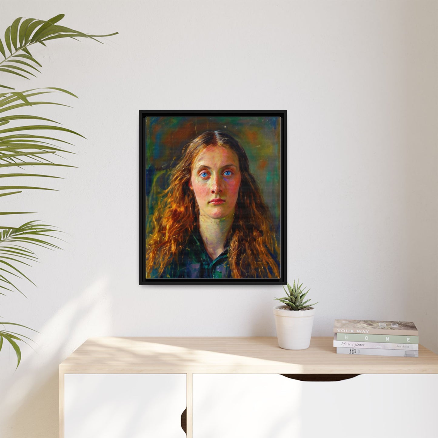 Framed Matte Canvas Print — Vintage Portrait Art