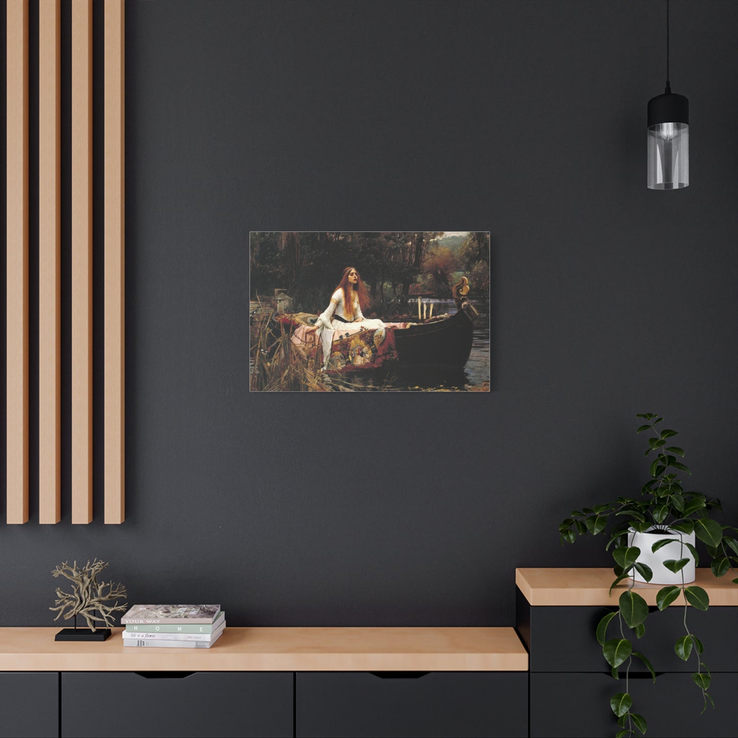 The Lady of Shalott by John William Waterhouse Matte Canvas Wall Art Print