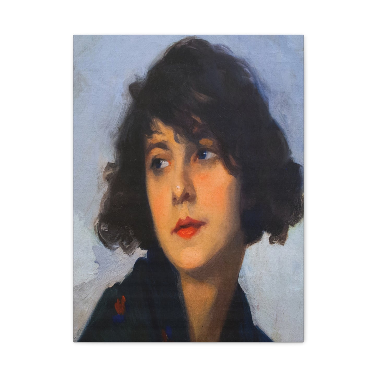 Mulher do chale verde (cropped) by Cyprien Eugene Boulet Matte Canvas Print — Stretched Wall Art