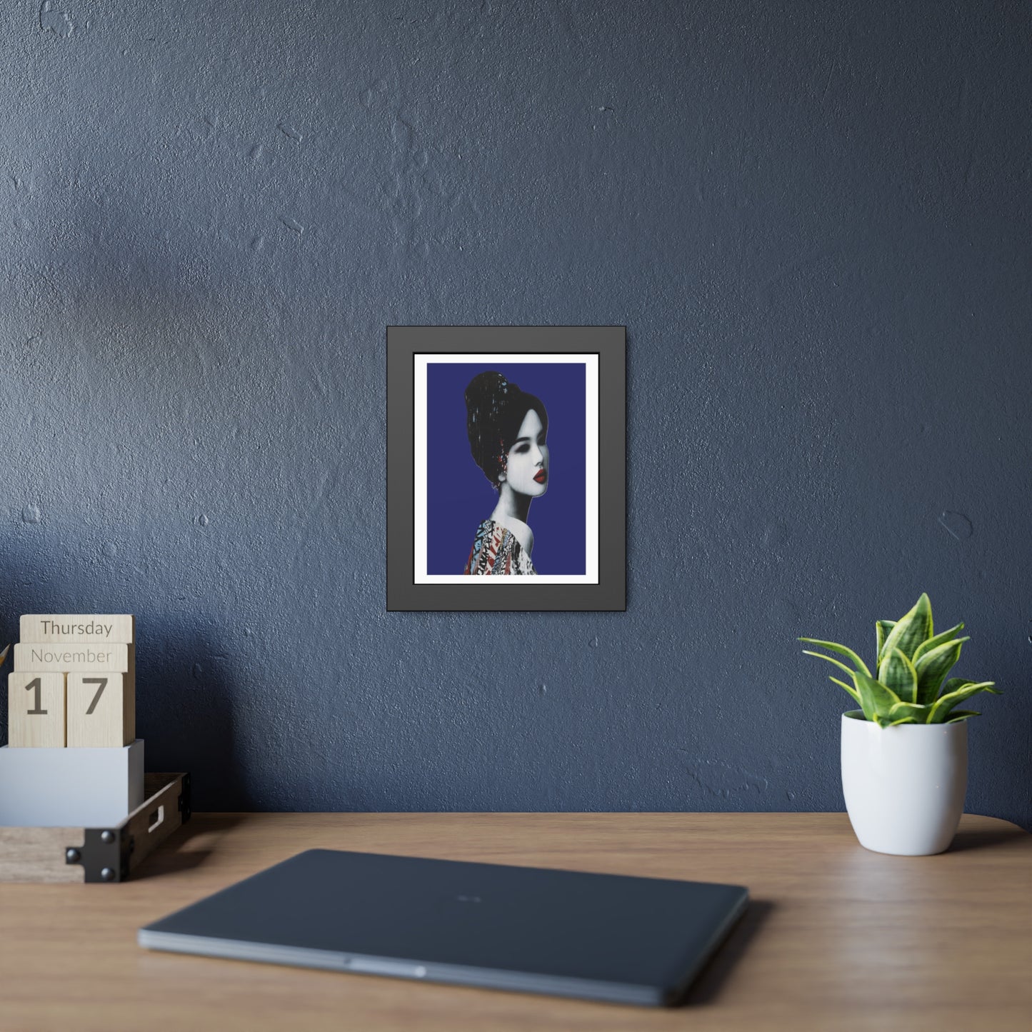 Geisha Portrait - Framed Paper Posters