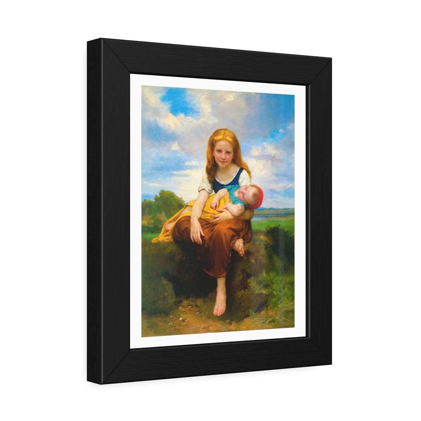 Framed Poster — Vintage Mother & Child Art Print