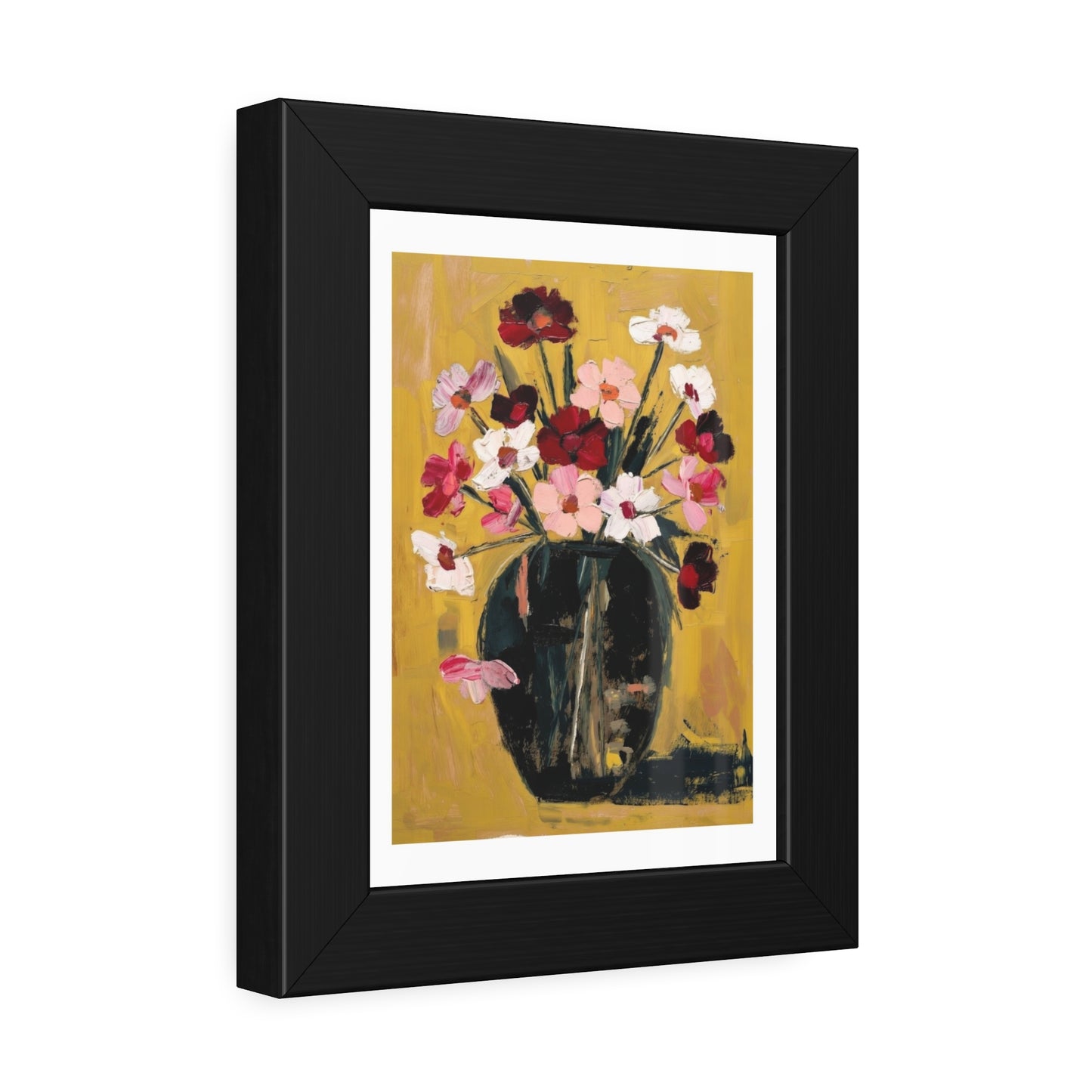 Framed Poster  Abstract Floral Vase Art Print