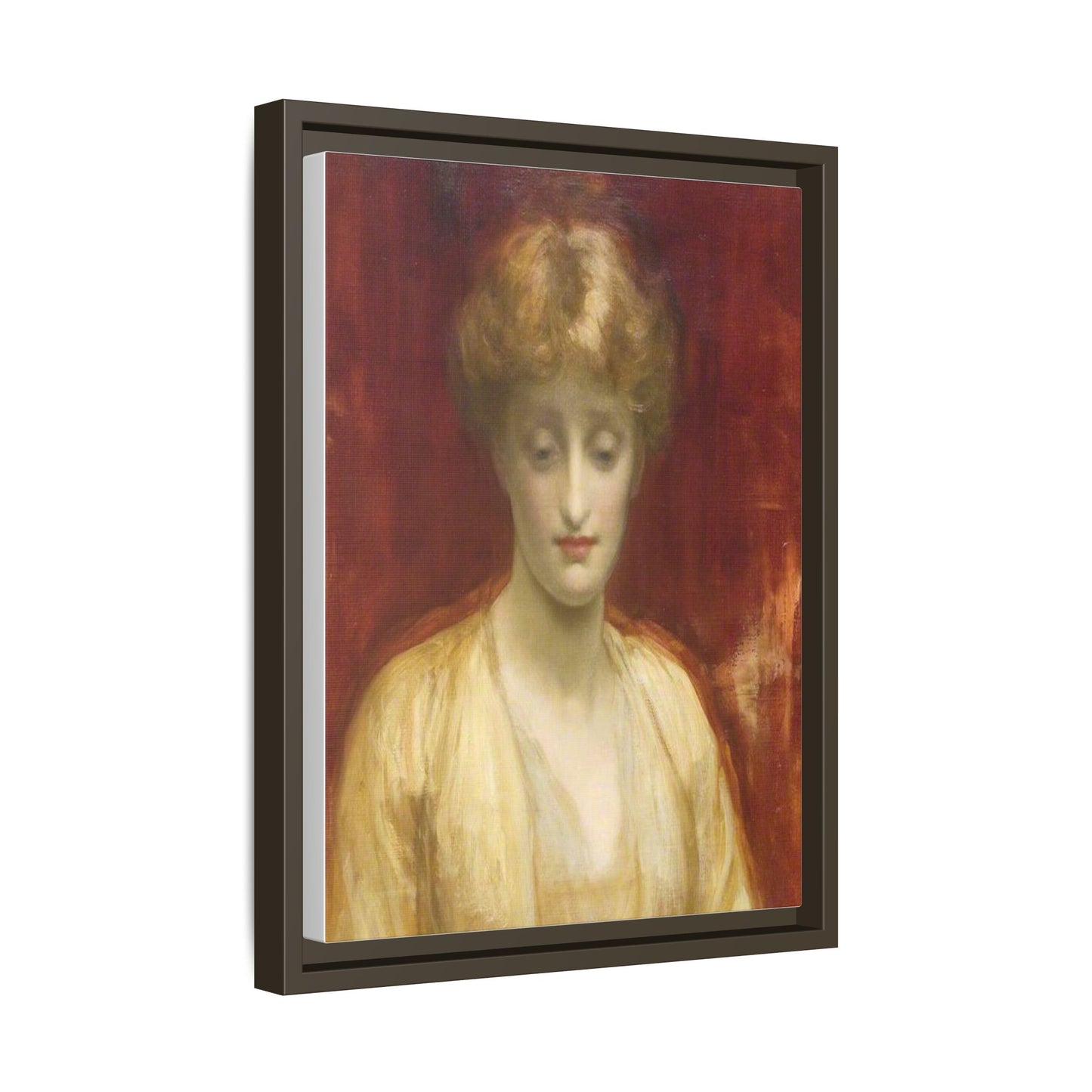 Mrs Williams by Lord Frederic Leighton Framed Matte Canvas Portrait Wall Art Print