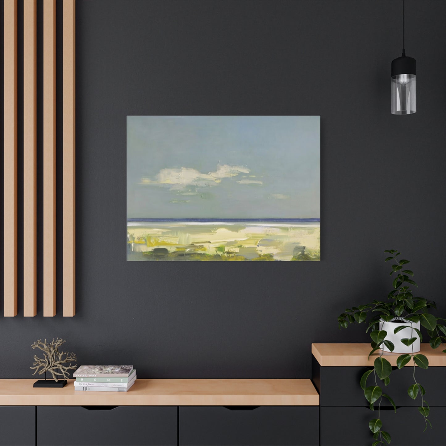 Coastal Breeze Abstract Canvas - Matte Stretched Wall Art