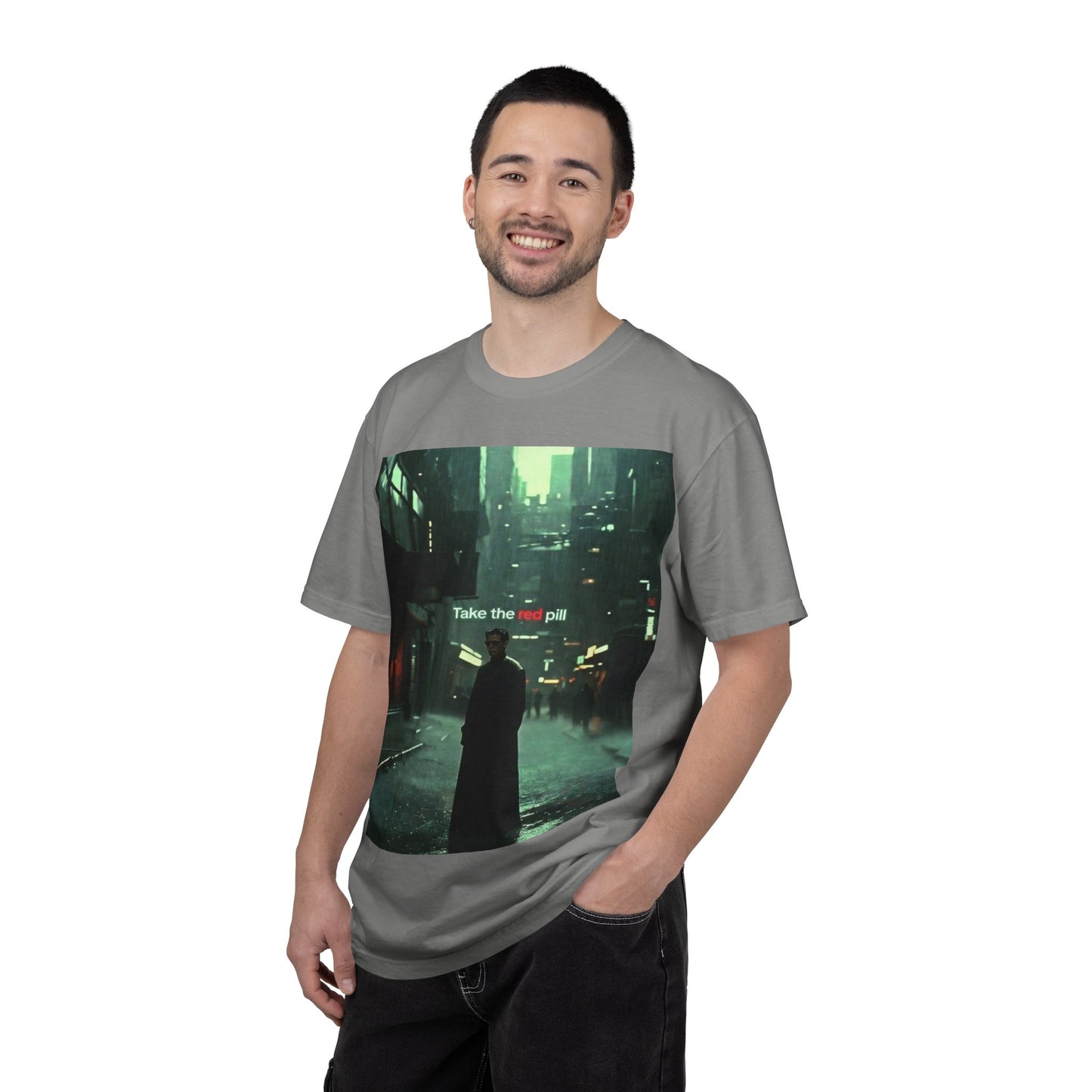 Take the Red Pill T-Shirt — Cyberpunk Noir Graphic Tee
