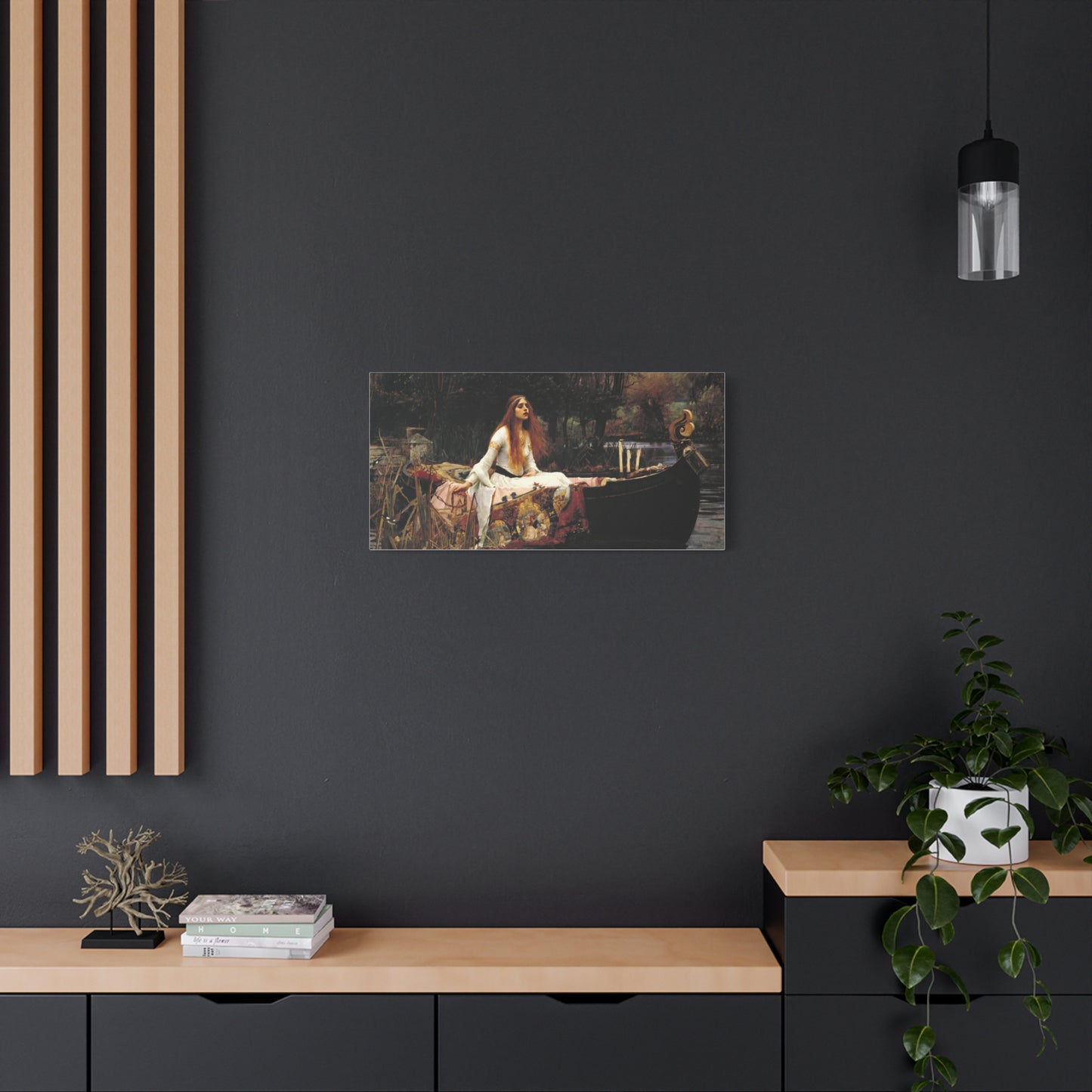 The Lady of Shalott by John William Waterhouse Matte Canvas Wall Art Print