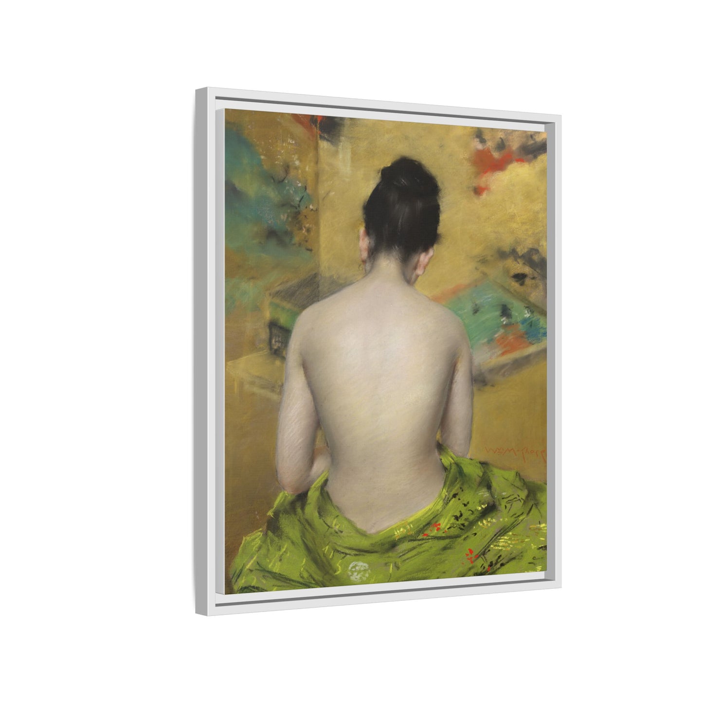 Study of Flesh Color and Gold by William Merritt Chase Framed Matte Canvas Art