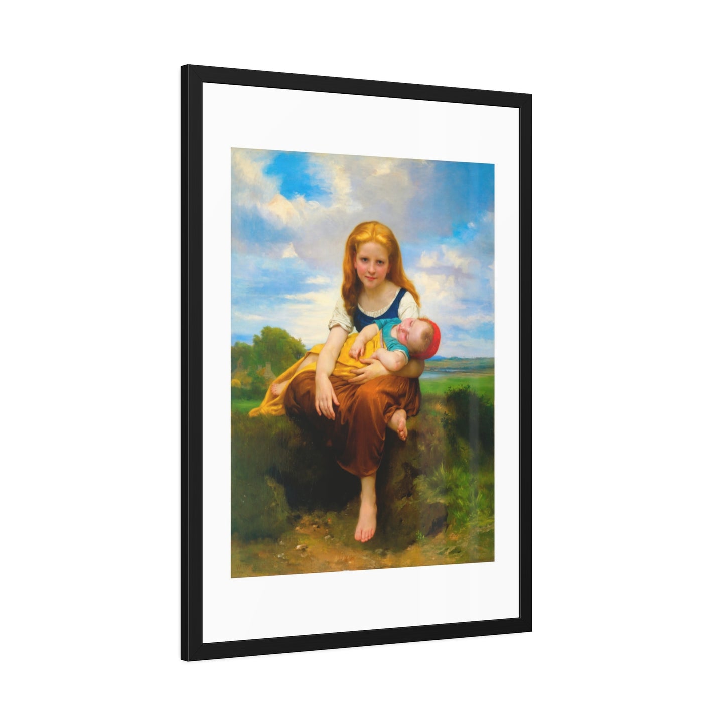 Framed Poster — Vintage Mother & Child Art Print