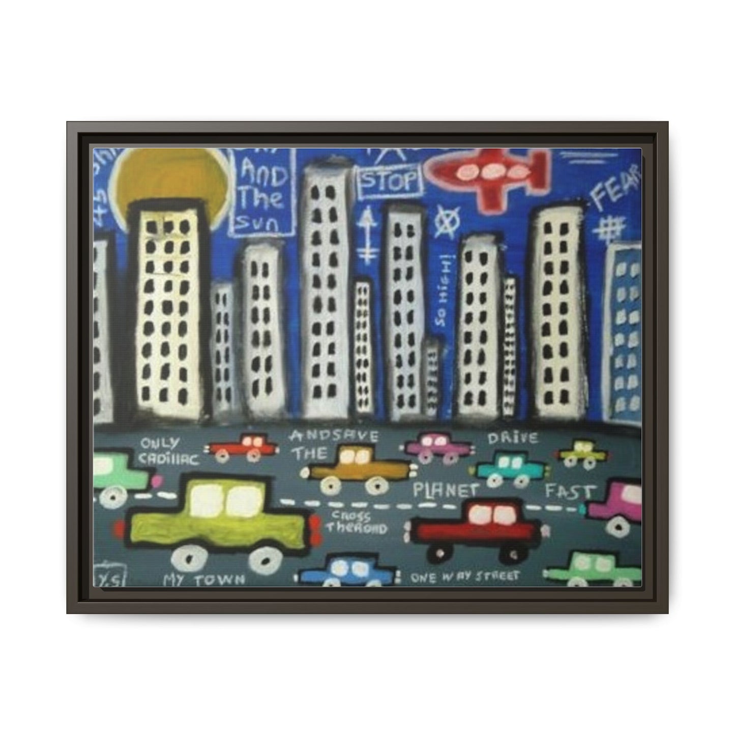 Only Cadillac 2 by Yann Sciberras Framed Matte Canvas Wall Art Print