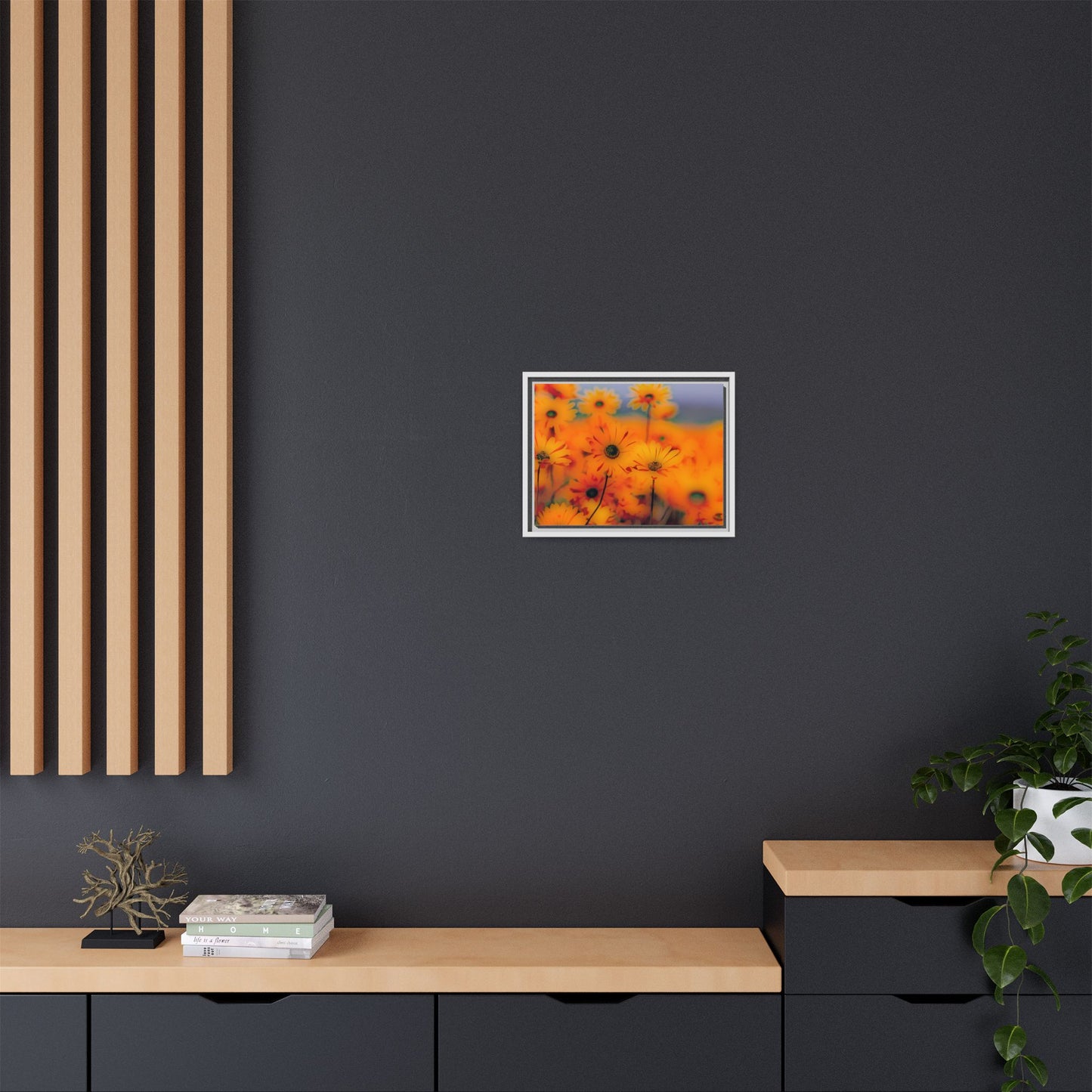 Bee Garden by Norman Barrett Framed Matte Canvas Wall Art Print