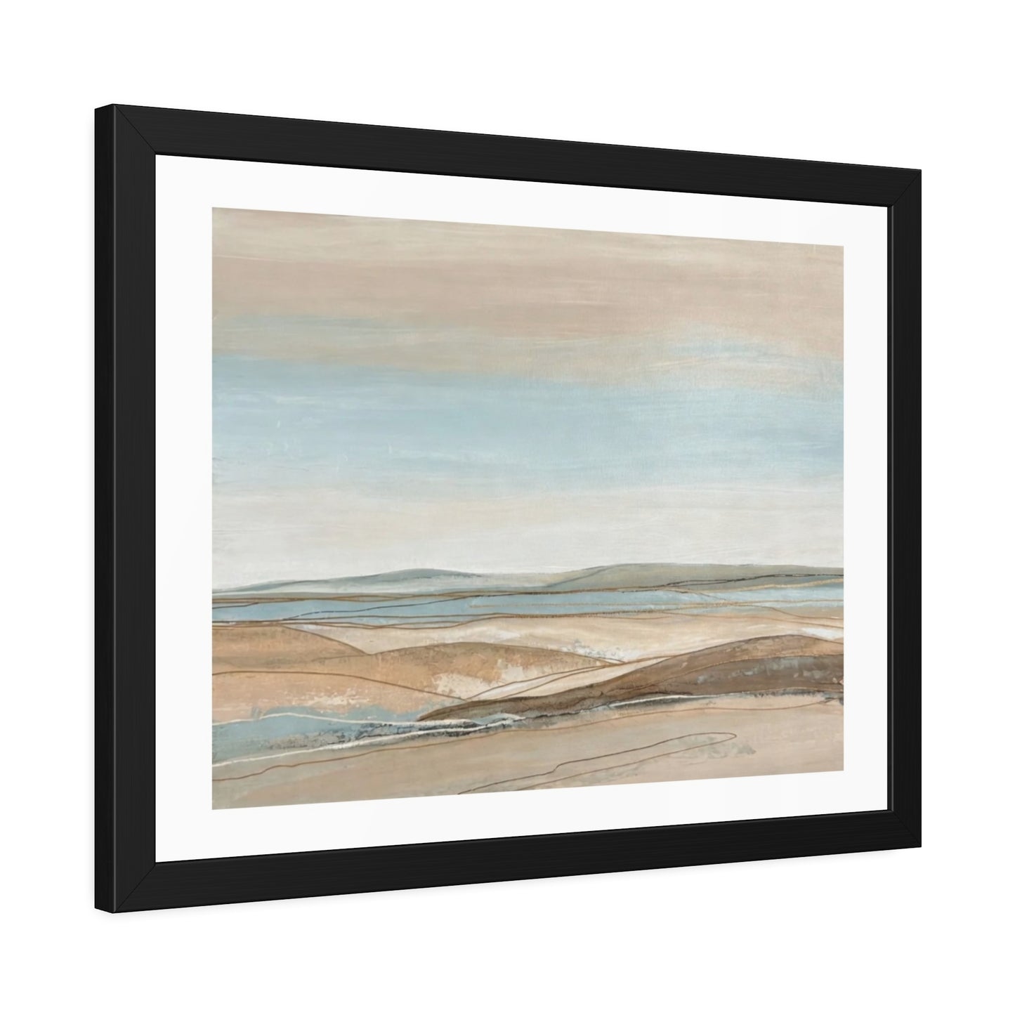 Coastal Pastel Landscape Framed Poster