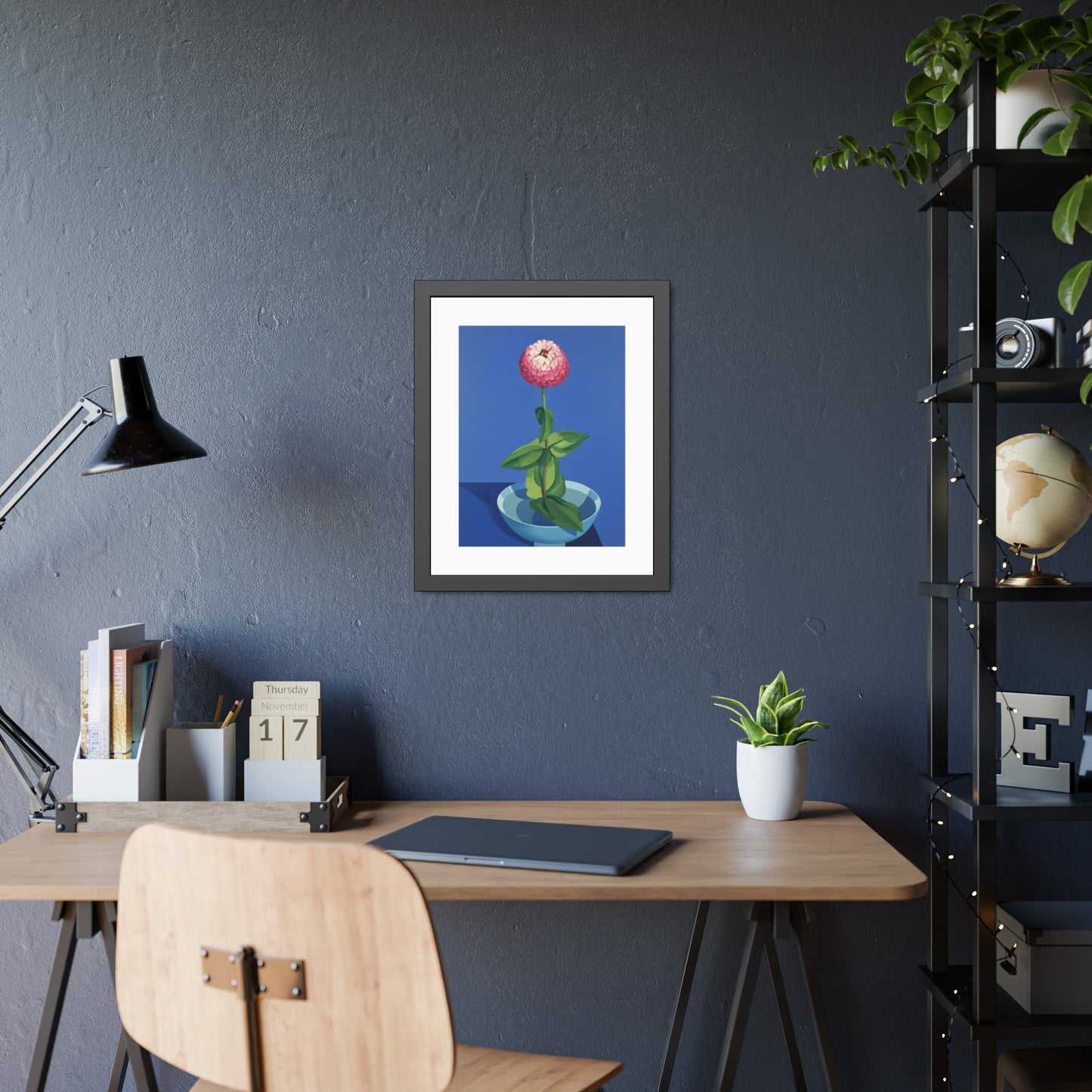 Framed Poster — Pink Bloom Still Life Wall Art