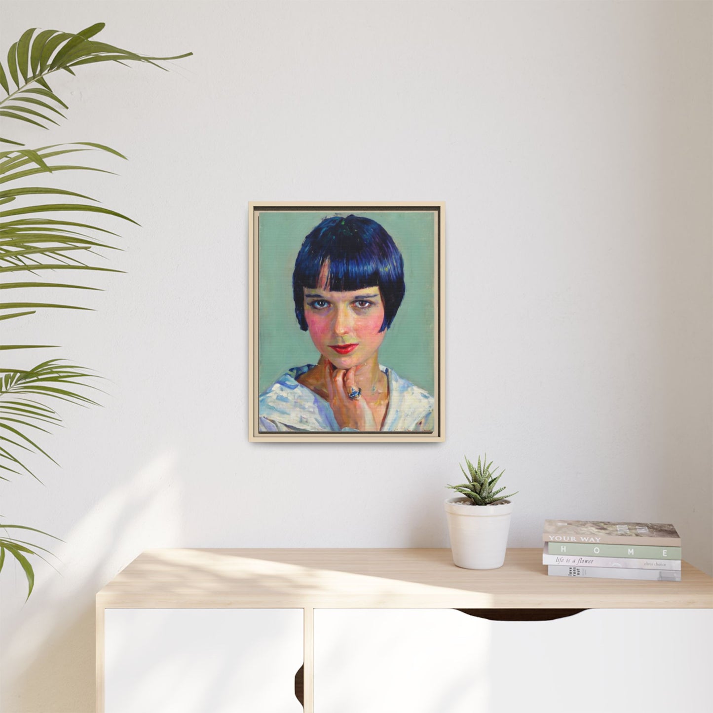 Framed Matte Canvas Portrait Print — Vintage Flapper Woman