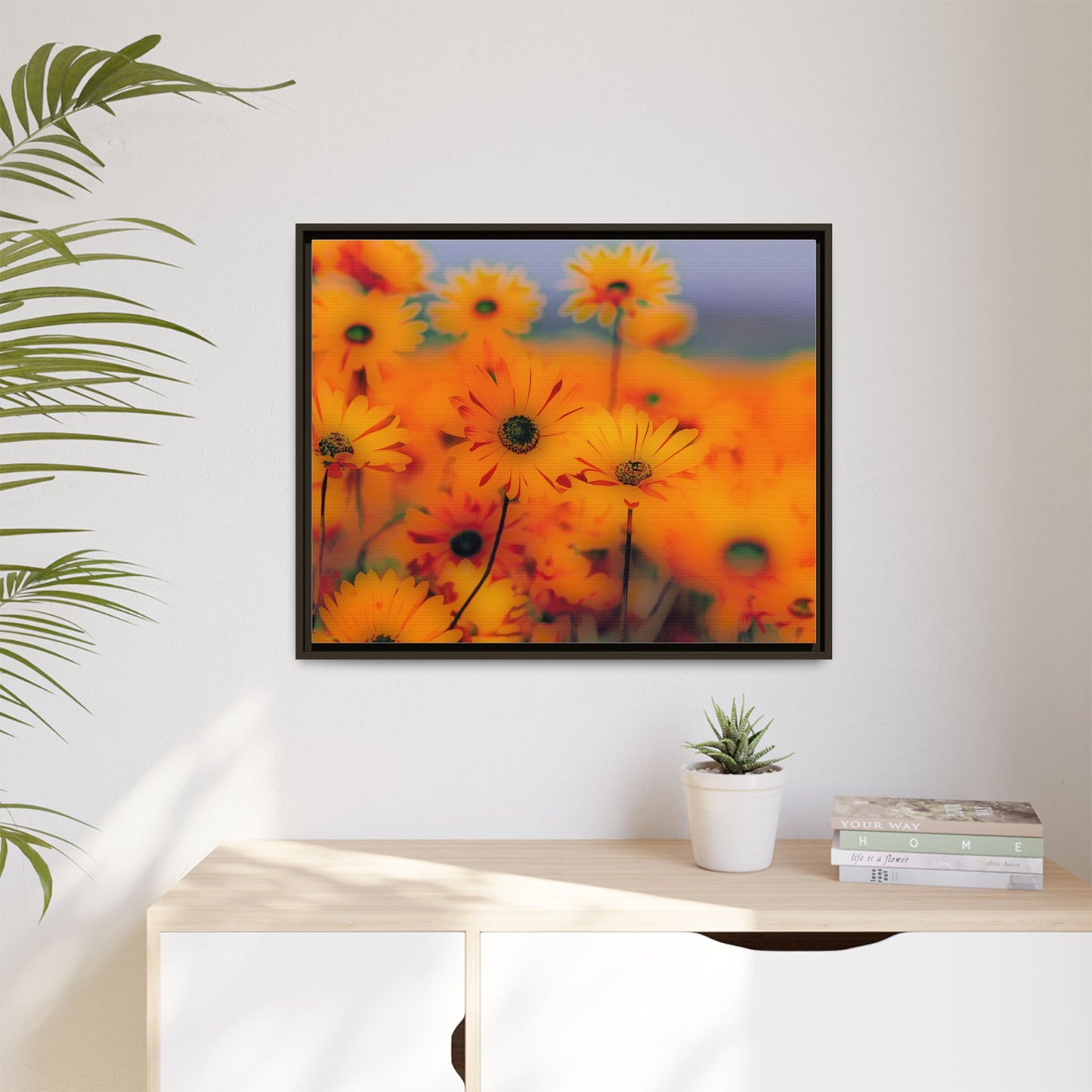 Bee Garden by Norman Barrett Framed Matte Canvas Wall Art Print