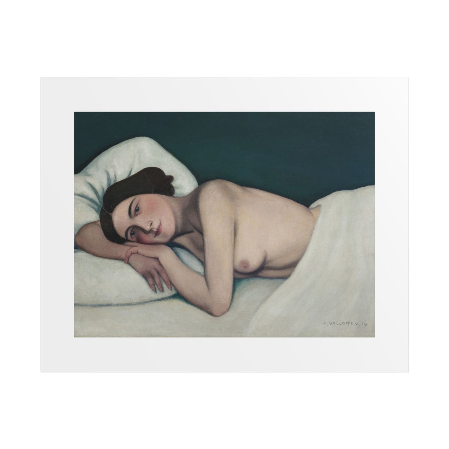Nu au lit by Félix Vallotto  Wall Art Print