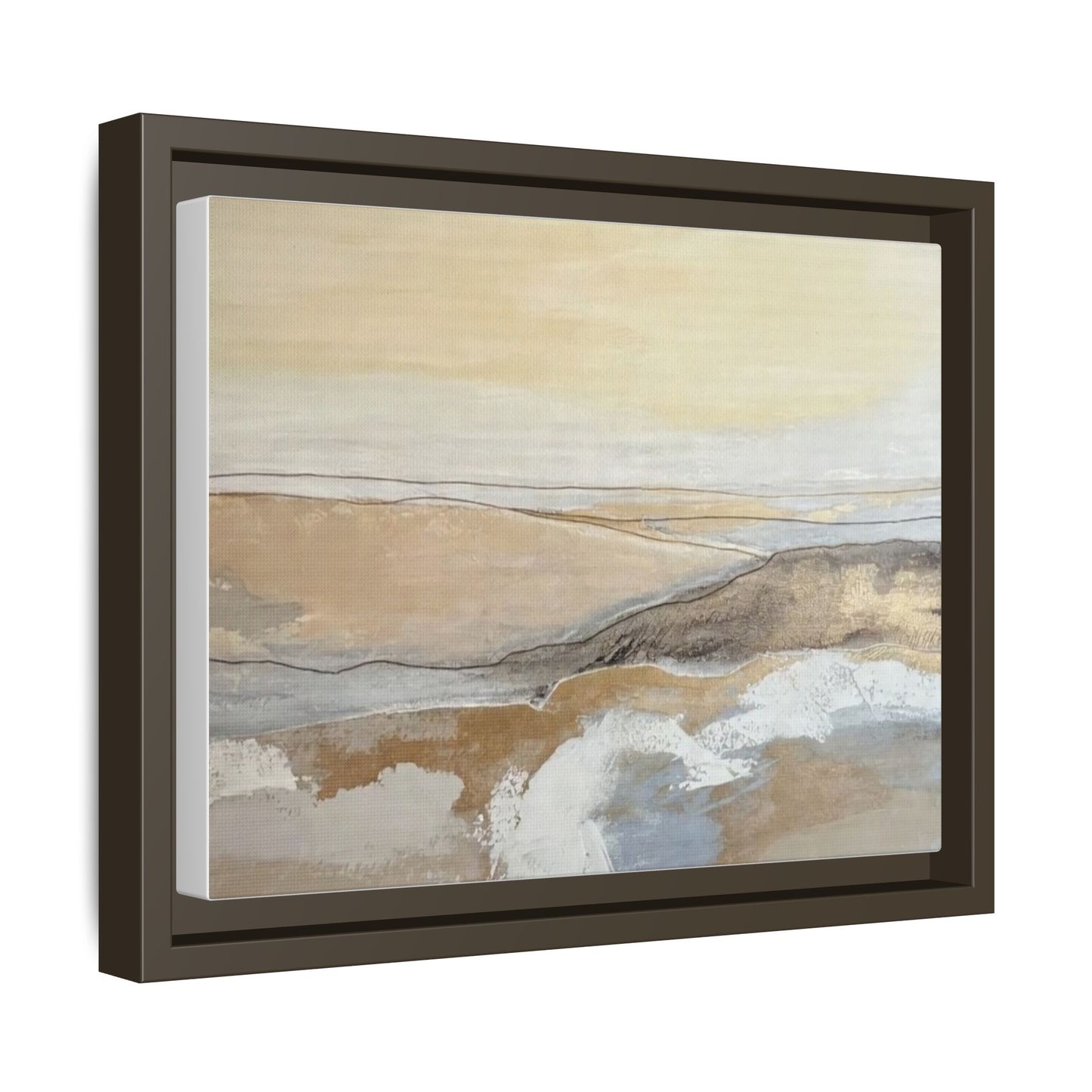 Framed Abstract Coastal Landscape Matte Canvas Wall Art