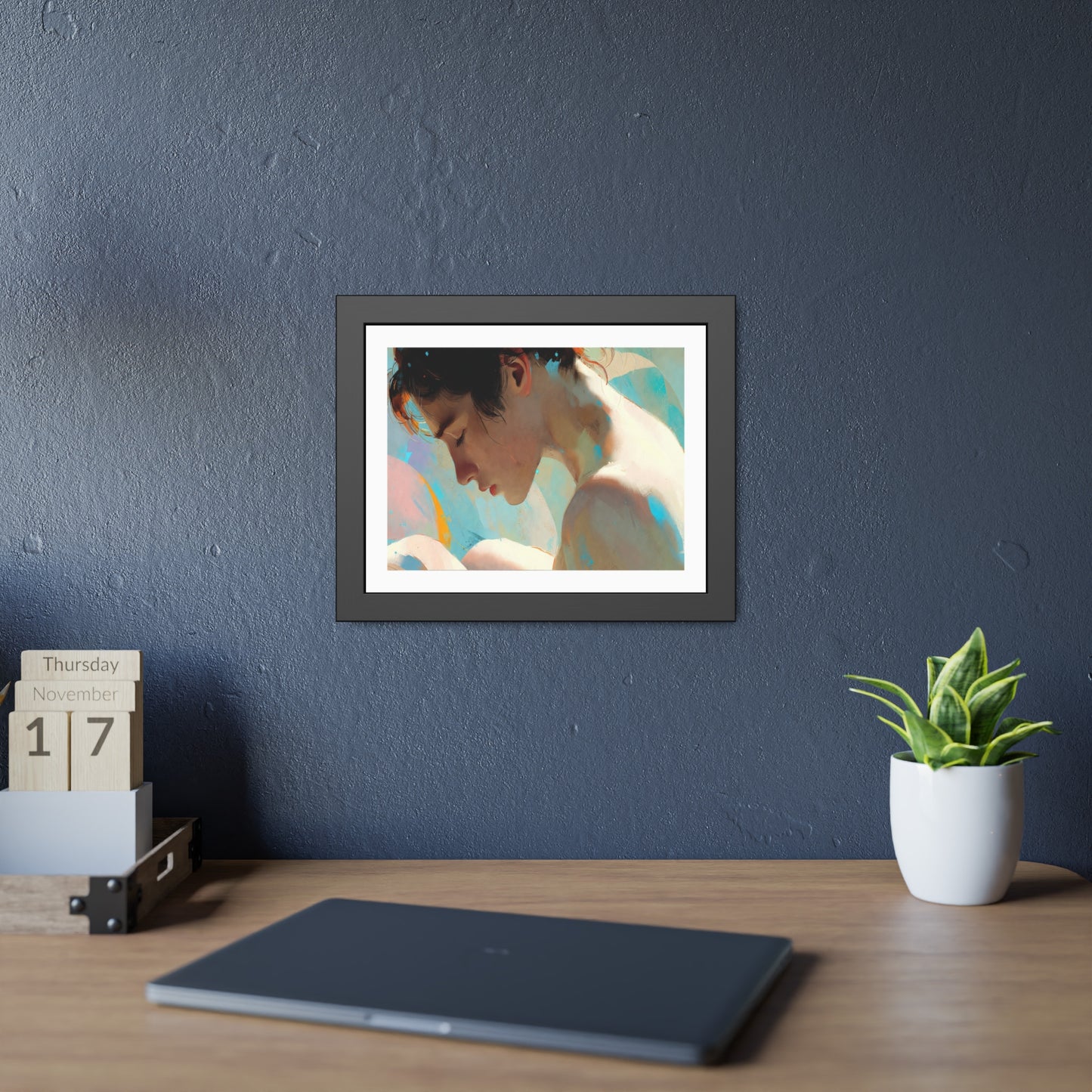Framed Art Poster — Serene Portrait Print for Home Decor