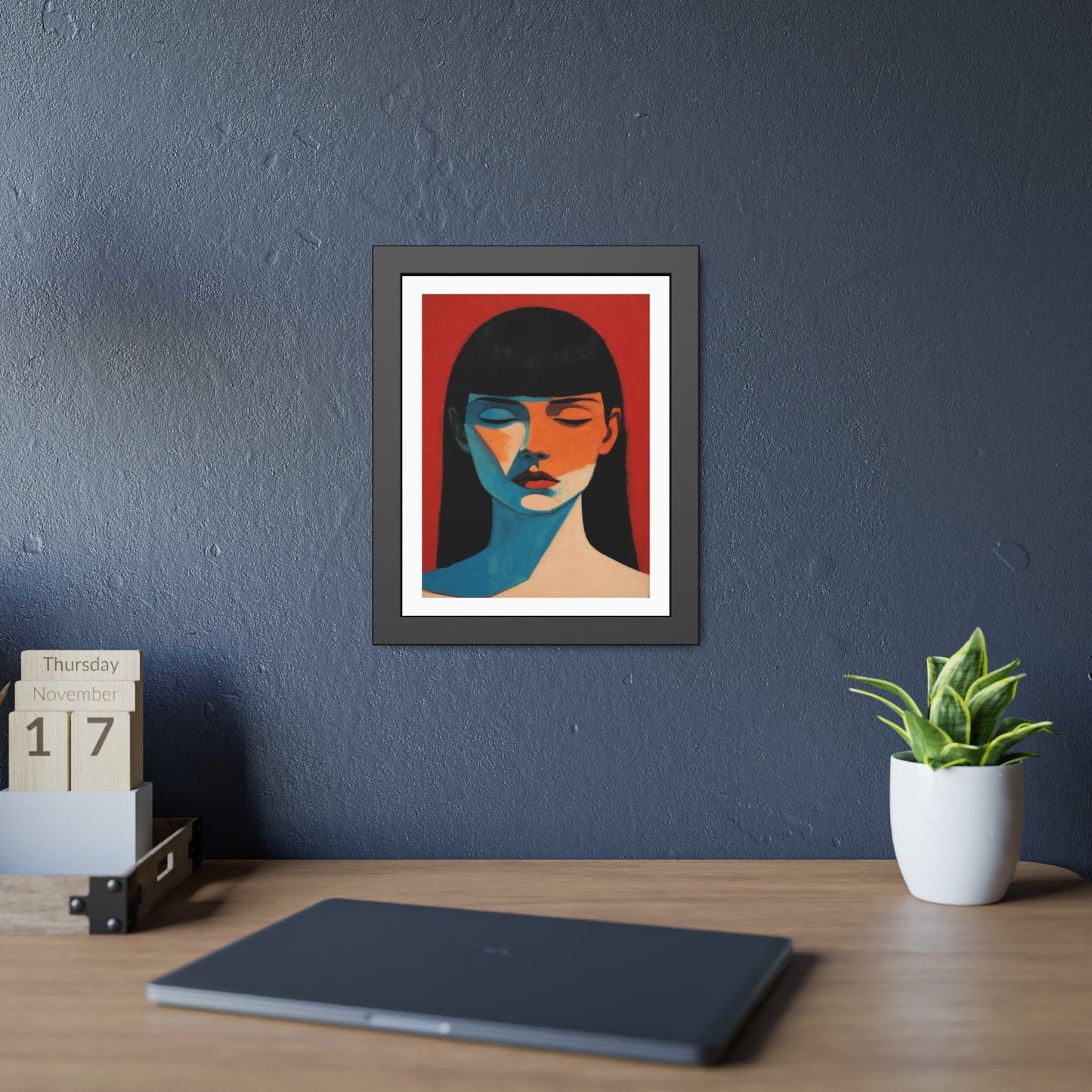 Framed Art Print — Moody Portrait Poster