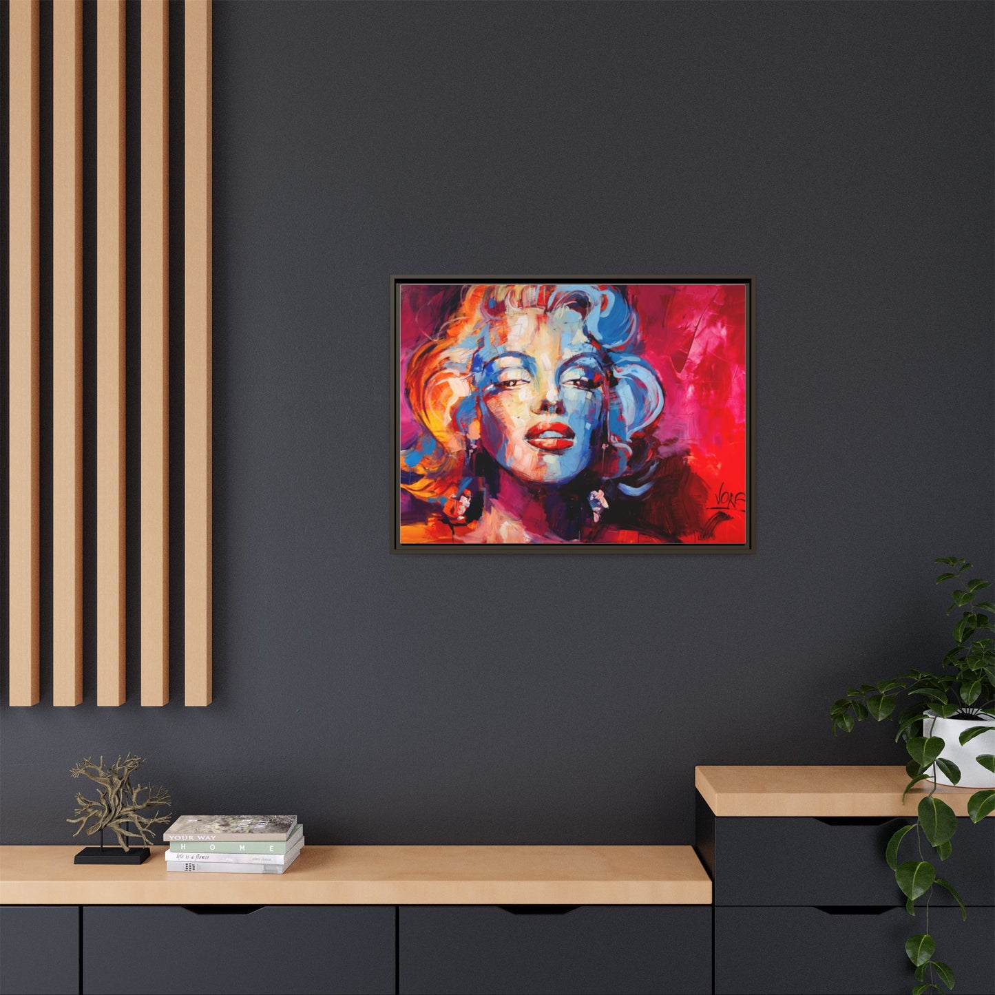 Marilyn Monroe attributed to Voke Matte Canvas Framed Wall Art