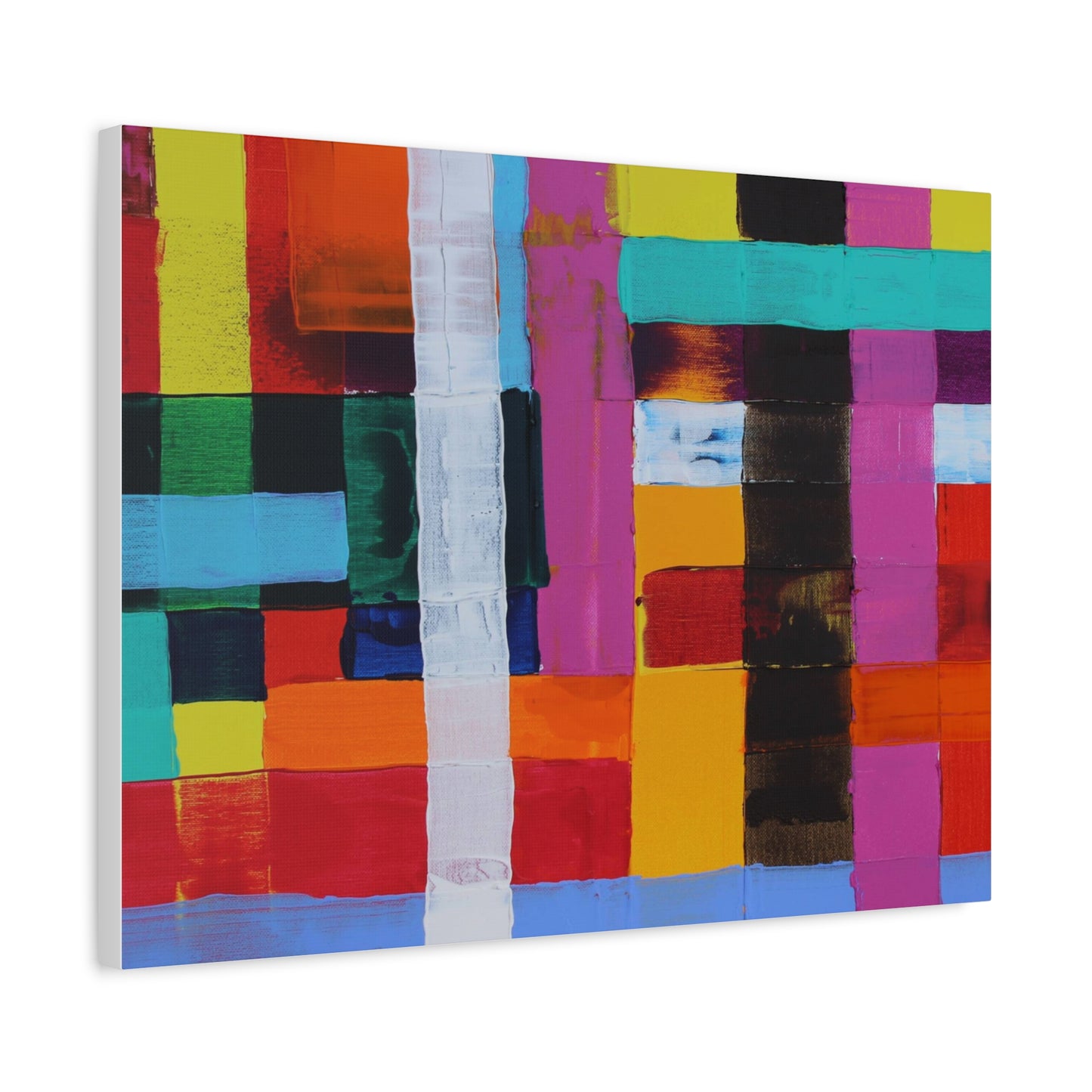 Farbfeld Malerei (Acryl) by Unknown Artist Matte Canvas Print Wall Art