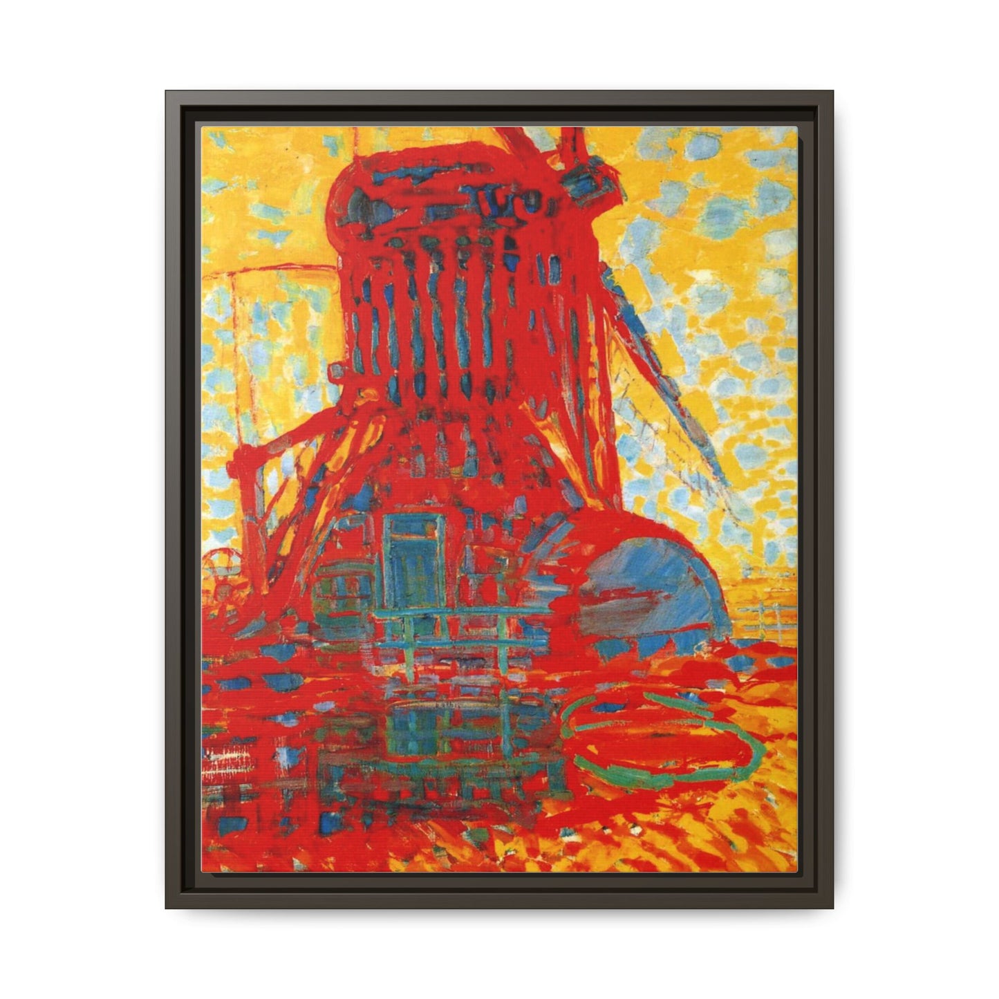 Mill by Sunlight by Piet Mondrian Matte Framed Canvas Wall Art Print