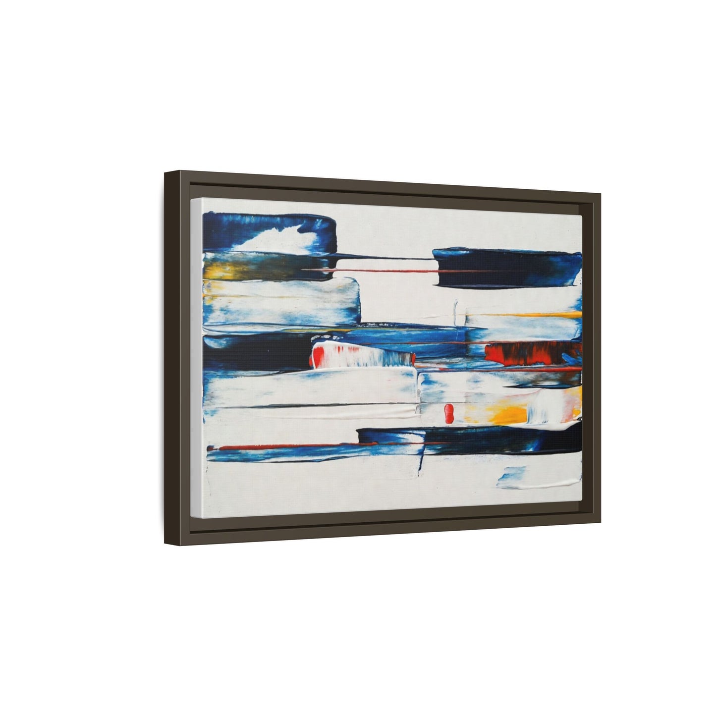 Abstract Coastal Brushstrokes Framed Canvas Print