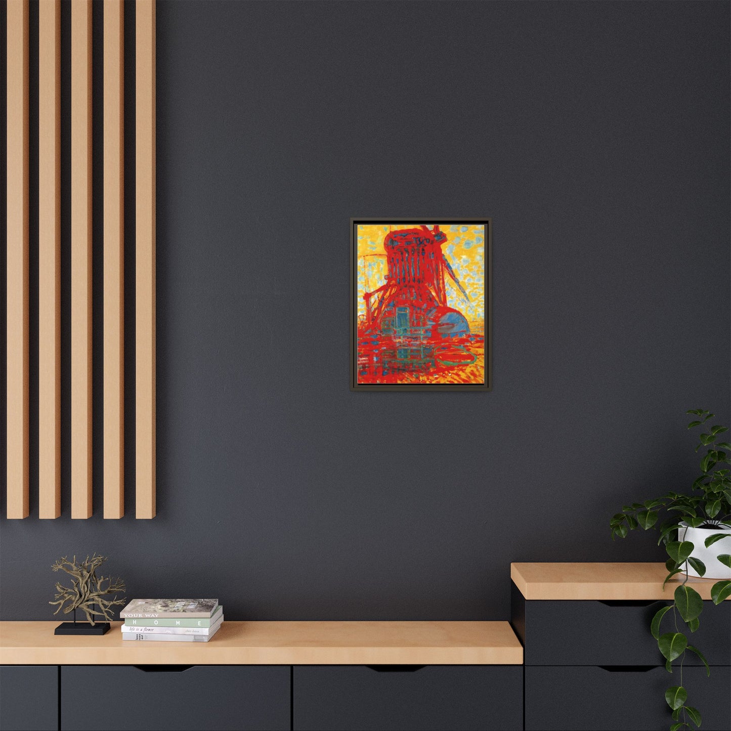 Mill by Sunlight by Piet Mondrian Matte Framed Canvas Wall Art Print