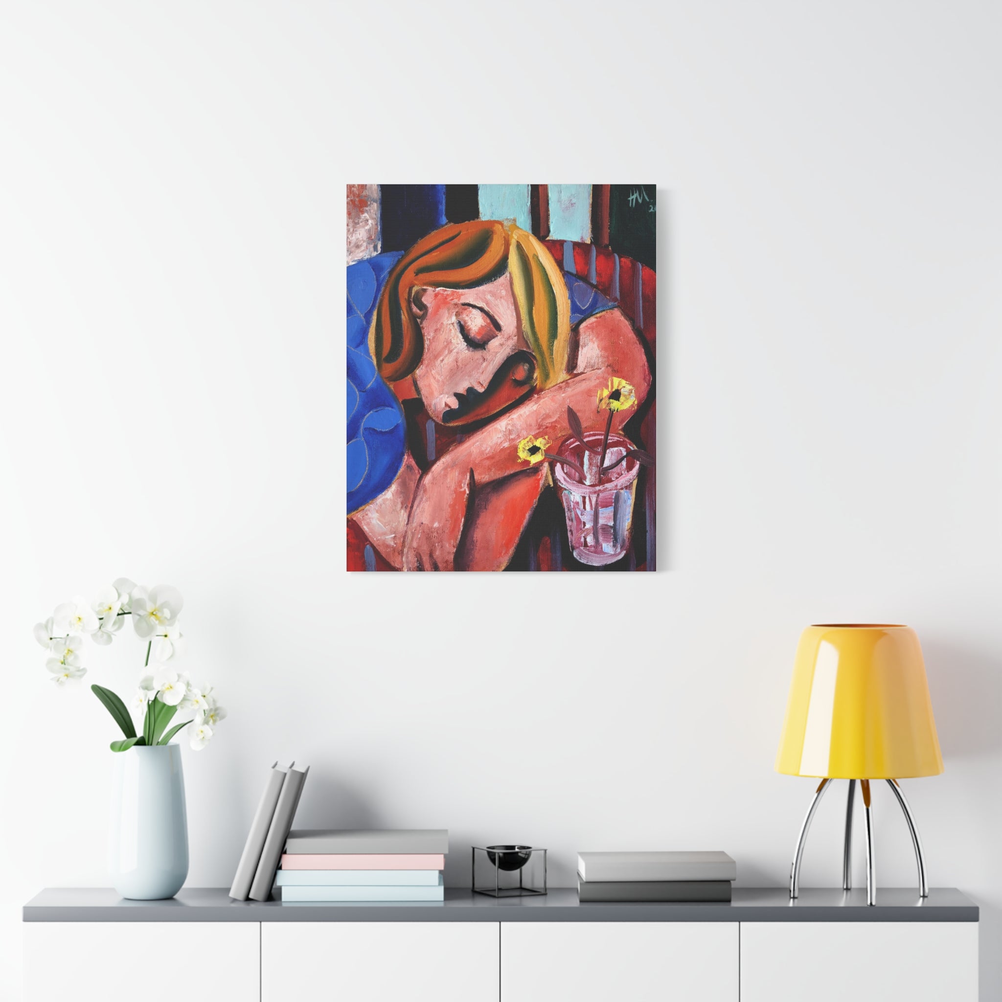 When she finally woke the world around her had changed unrecognizably by Hennie Niemann jnr Canvas Wall Art Print