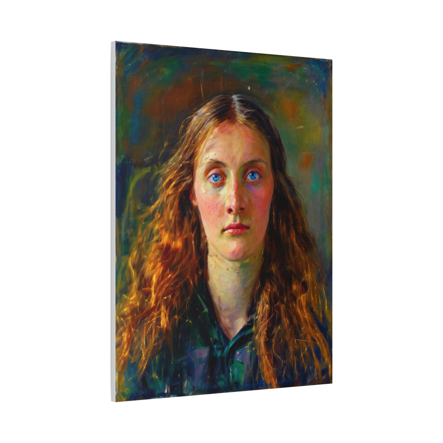 Portrait Canvas Print — Victorian Woman Oil Painting on Stretched Matte Canvas