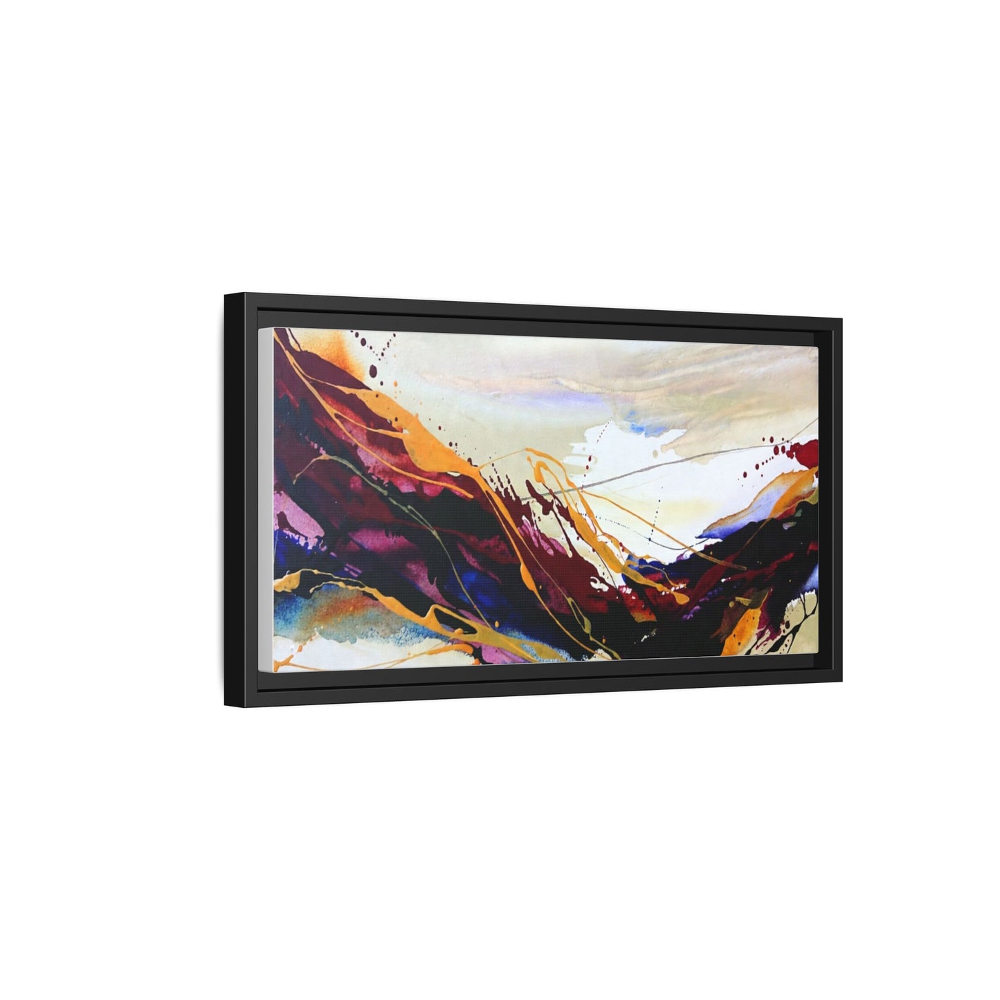 Abstract Flow Matte Canvas Framed Wall Art
