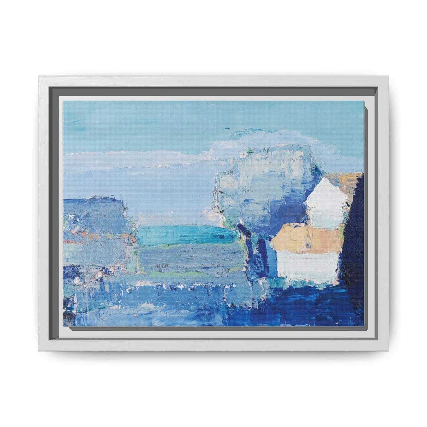 Paysage de Provence by Nicolas de Staël Framed Matte Canvas Seascape Wall Art Print
