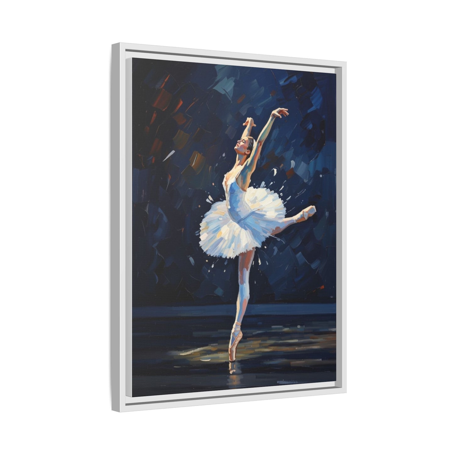 Ballerina Ballet Canvas Print — Framed Matte Wall Art