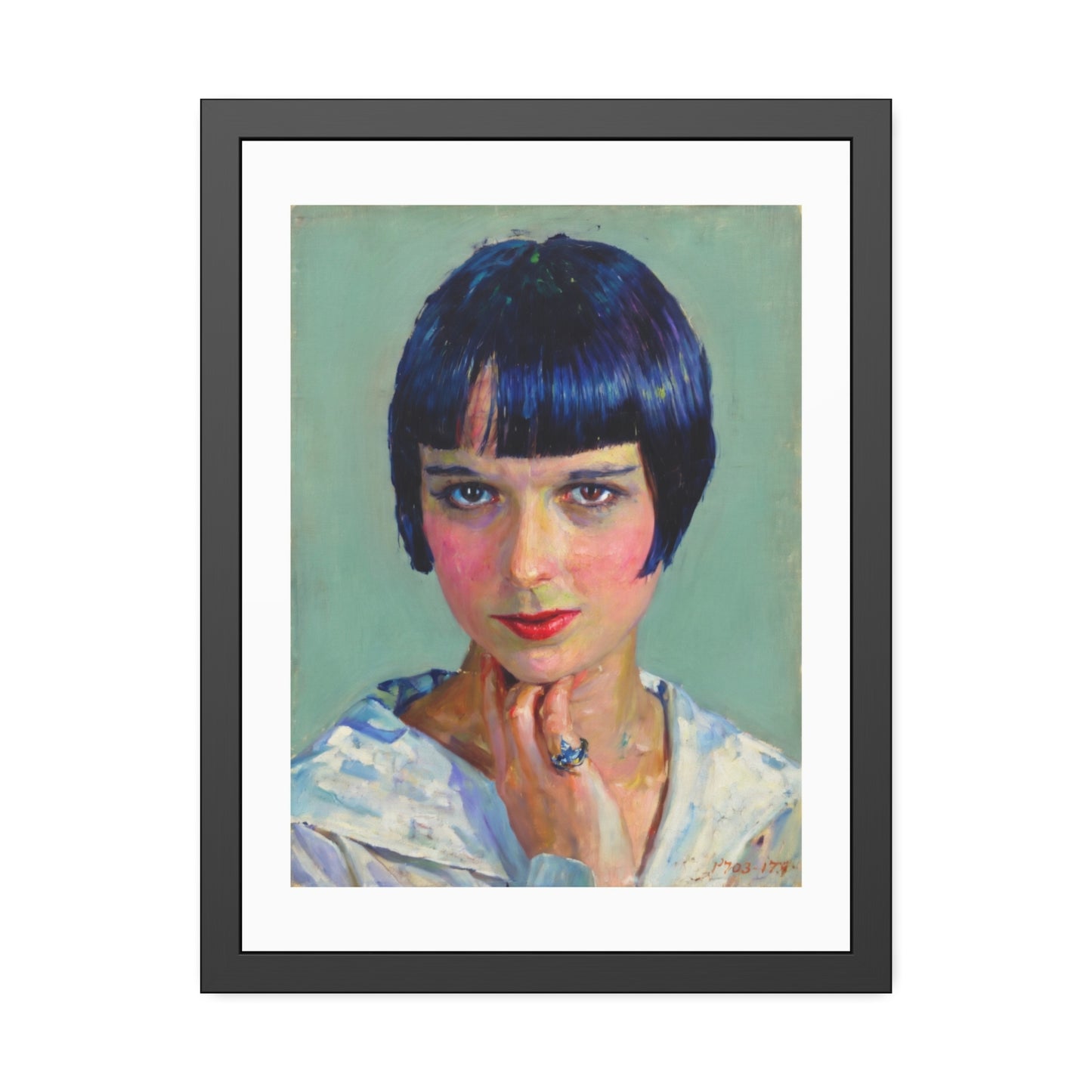 Vintage Portrait Framed Poster — 1920s Flapper Art Print