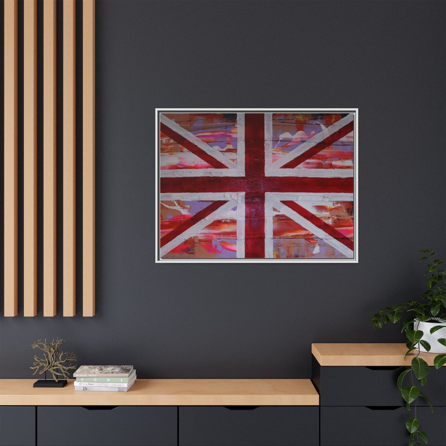 Union Jack is back! by Norman Barrett Framed Matte Canvas Print Wall Art