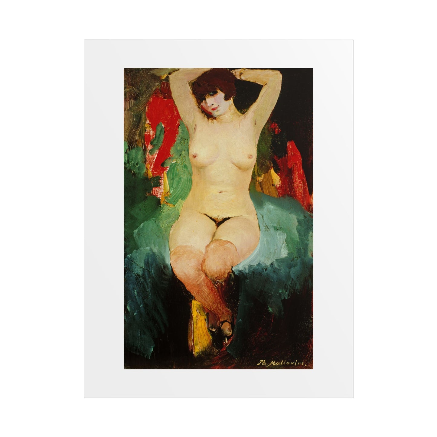 Nude female by Filipp Malyavin Wall Art Poster